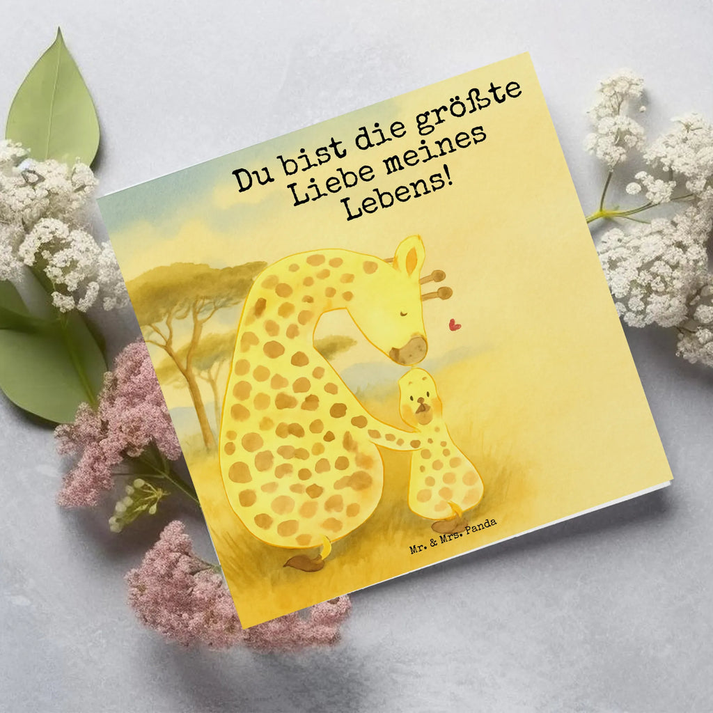Deluxe Card giraffe child Design Karte, Grußkarte, Klappkarte, Einladungskarte, Glückwunschkarte, Hochzeitskarte, Geburtstagskarte, Hochwertige Grußkarte, Hochwertige Klappkarte, Afrika, Wildtiere, Giraffe, Kind, Mutter, Mama, Tochter, Sohn, Lieblingsmensch