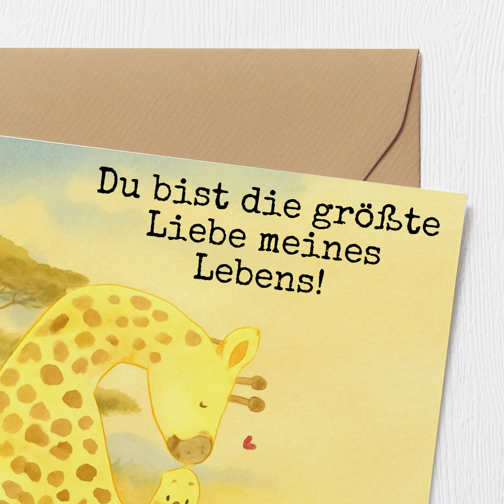 Deluxe Card giraffe child Design Karte, Grußkarte, Klappkarte, Einladungskarte, Glückwunschkarte, Hochzeitskarte, Geburtstagskarte, Hochwertige Grußkarte, Hochwertige Klappkarte, Afrika, Wildtiere, Giraffe, Kind, Mutter, Mama, Tochter, Sohn, Lieblingsmensch