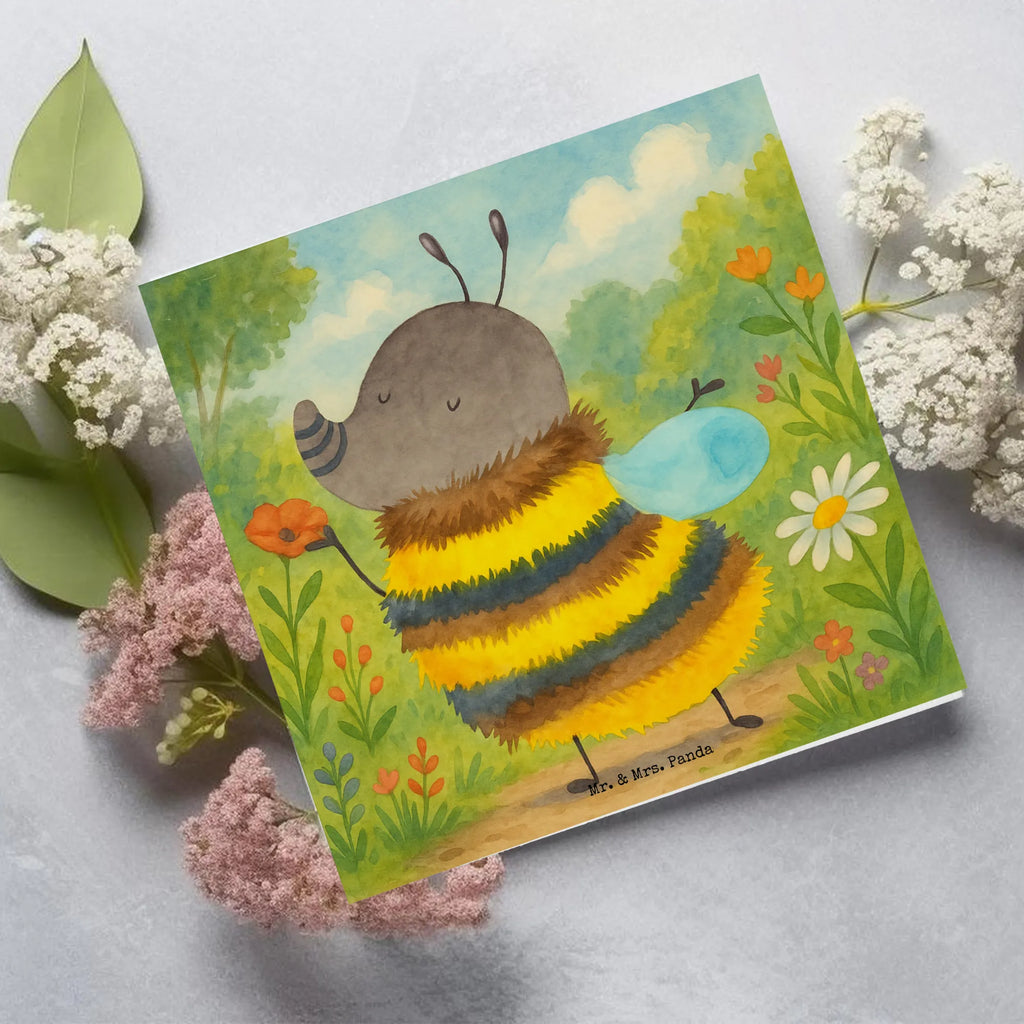 Deluxe Card bumblebee fluffy Design Karte, Grußkarte, Klappkarte, Einladungskarte, Glückwunschkarte, Hochzeitskarte, Geburtstagskarte, Hochwertige Grußkarte, Hochwertige Klappkarte, Tiermotive, Gute Laune, lustige Sprüche, Tiere, Hummel, Flauschig, Biene, Blume, Natur