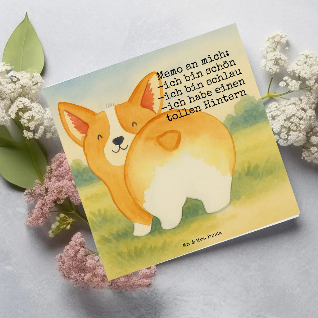 Deluxe Card corgi buttocks Design Grußkarte, Einladungskarte, Hochwertige Grußkarte, Karte, Glückwunschkarte, Hochzeitskarte, Geburtstagskarte, Klappkarte, Hochwertige Klappkarte, Hund, Hundemotiv, Haustier, Hunderasse, Tierliebhaber, Hundebesitzer, Sprüche, Corgie, Selbstliebe, Hundeliebe, Motivation, Spruch