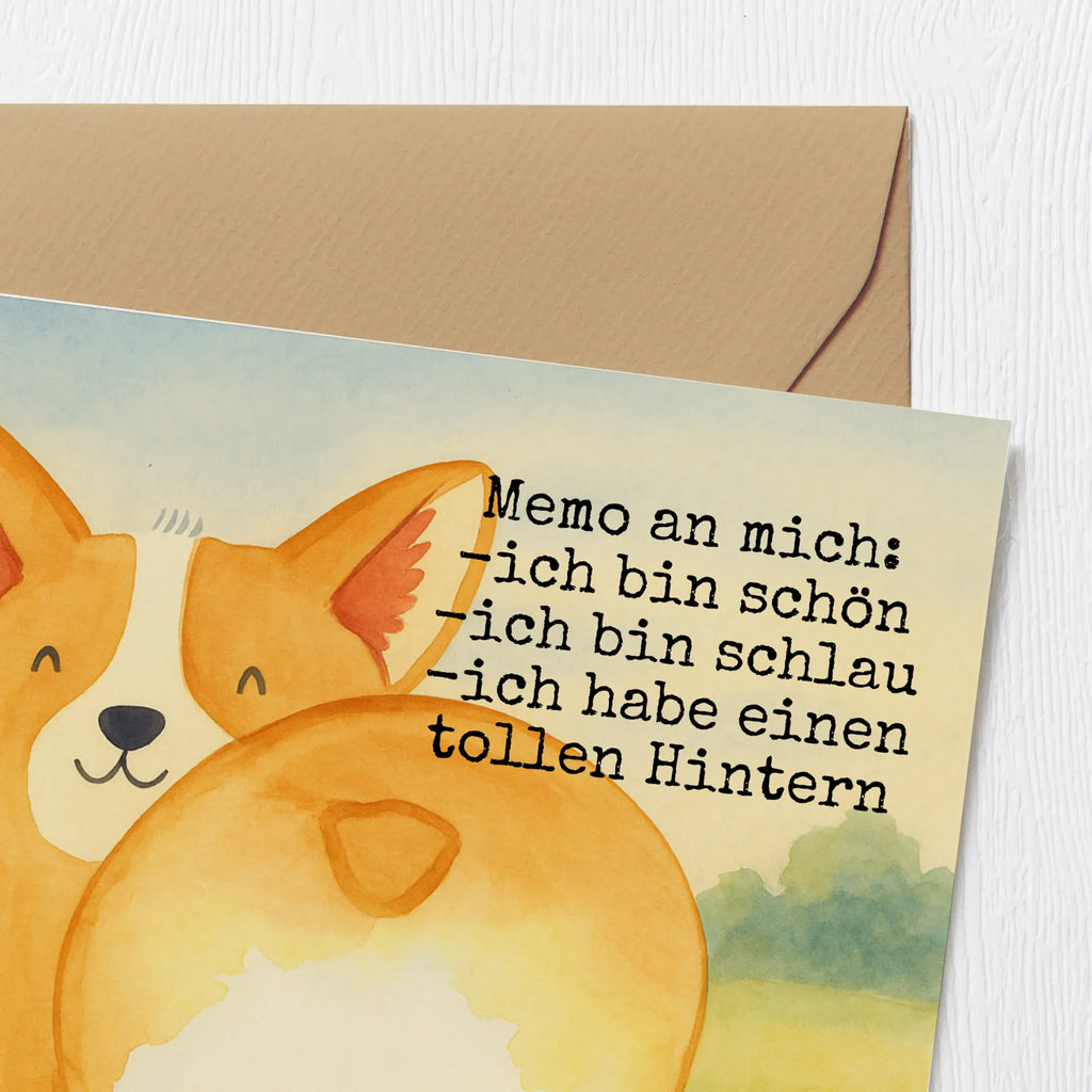 Deluxe Card corgi buttocks Design Grußkarte, Einladungskarte, Hochwertige Grußkarte, Karte, Glückwunschkarte, Hochzeitskarte, Geburtstagskarte, Klappkarte, Hochwertige Klappkarte, Hund, Hundemotiv, Haustier, Hunderasse, Tierliebhaber, Hundebesitzer, Sprüche, Corgie, Selbstliebe, Hundeliebe, Motivation, Spruch
