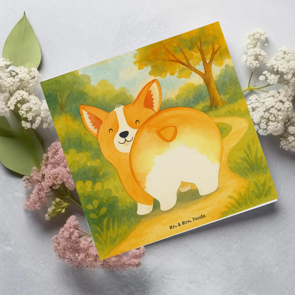 Deluxe Card corgi buttocks Design Grußkarte, Einladungskarte, Hochwertige Grußkarte, Karte, Glückwunschkarte, Hochzeitskarte, Geburtstagskarte, Klappkarte, Hochwertige Klappkarte, Hund, Hundemotiv, Haustier, Hunderasse, Tierliebhaber, Hundebesitzer, Sprüche, Corgie, Selbstliebe, Hundeliebe, Motivation, Spruch