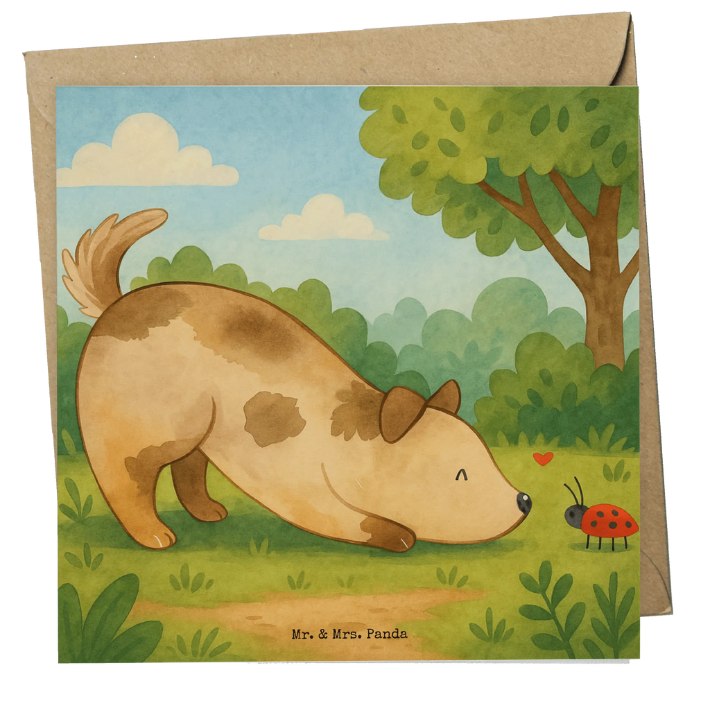 Deluxe Karte Hund Marienkäfer Design Karte, Grußkarte, Klappkarte, Einladungskarte, Glückwunschkarte, Hochzeitskarte, Geburtstagskarte, Hochwertige Grußkarte, Hochwertige Klappkarte, Hund, Hundemotiv, Haustier, Hunderasse, Tierliebhaber, Hundebesitzer, Sprüche, Hunde, Hundespruch, Marienkäfer, Mischling, Mischlinghund