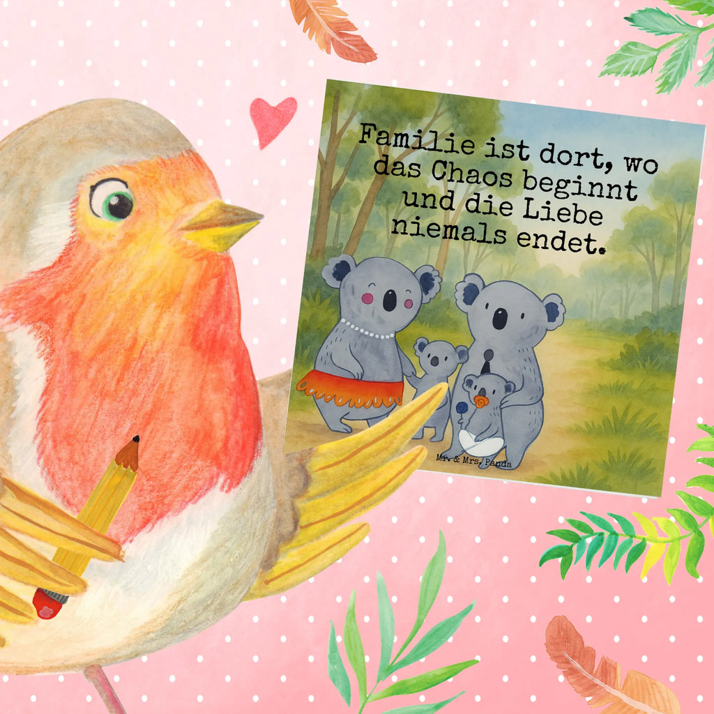 Deluxe Karte Koala Familie Design Karte, Grußkarte, Klappkarte, Einladungskarte, Glückwunschkarte, Hochzeitskarte, Geburtstagskarte, Hochwertige Grußkarte, Hochwertige Klappkarte, Familie, Vatertag, Muttertag, Bruder, Schwester, Mama, Papa, Oma, Opa, Koala, Koalas, Family, Kinder, Geschwister, Familienleben