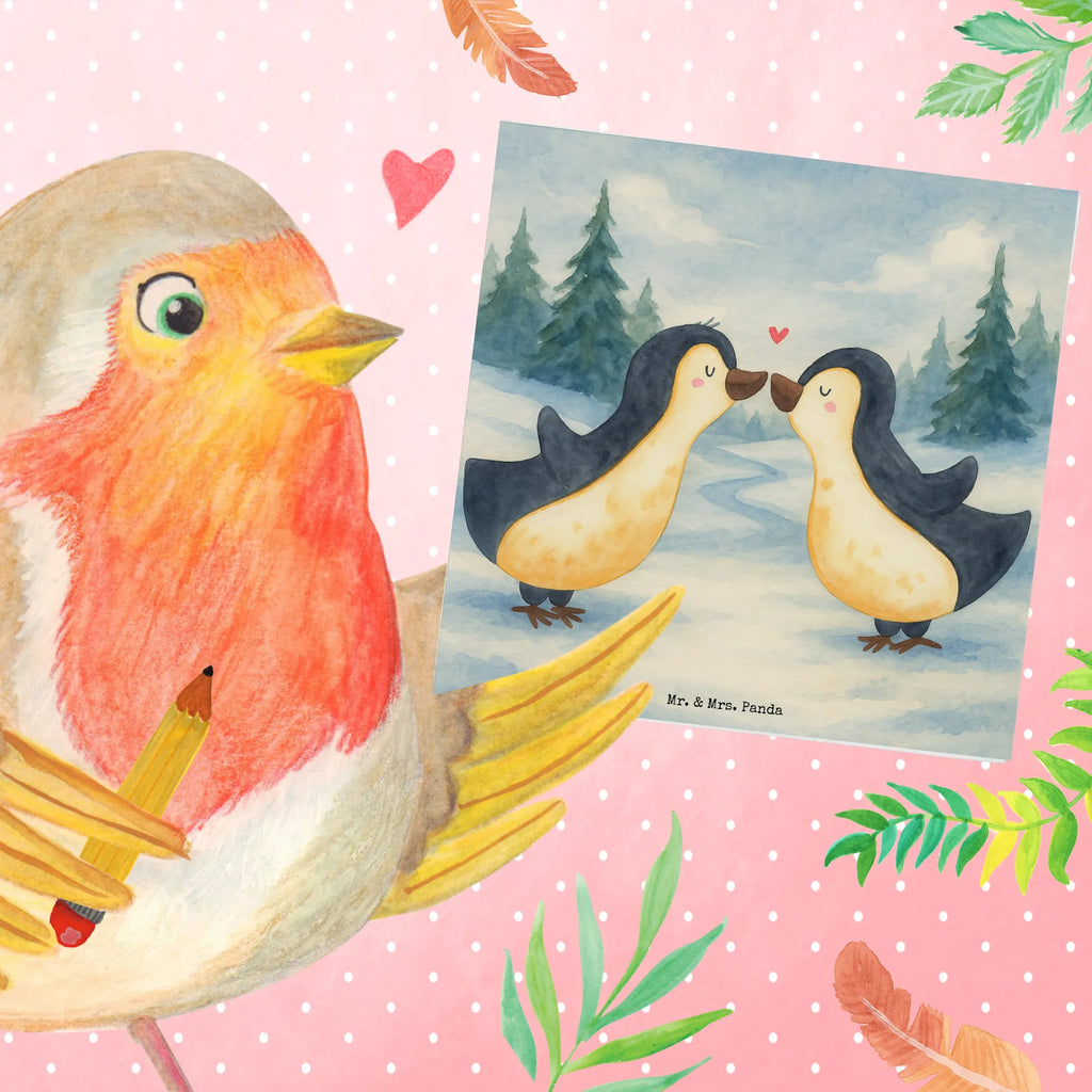 Deluxe Karte Pinguine Kuss Design Karte, Grußkarte, Klappkarte, Einladungskarte, Glückwunschkarte, Hochzeitskarte, Geburtstagskarte, Hochwertige Grußkarte, Hochwertige Klappkarte, Liebe, Partner, Freund, Freundin, Ehemann, Ehefrau, Heiraten, Verlobung, Heiratsantrag, Liebesgeschenk, Jahrestag, Hocheitstag, Valentinstag, Geschenk für Frauen, Hochzeitstag, Mitbringsel, Geschenk für Freundin, Geschenk für Partner, Liebesbeweis, für Männer, für Ehemann