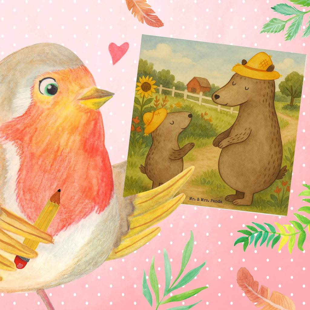 Deluxe Karte Bären mit Hut Design Karte, Grußkarte, Klappkarte, Einladungskarte, Glückwunschkarte, Hochzeitskarte, Geburtstagskarte, Hochwertige Grußkarte, Hochwertige Klappkarte, Familie, Vatertag, Muttertag, Bruder, Schwester, Mama, Papa, Oma, Opa, Bär, Bären, Vater, Papi, Paps, Dad, Daddy, Lieblingsmensch, Sohn, Söhne, Kind, Kinder, Vater-Sohn, Family, Vorbild