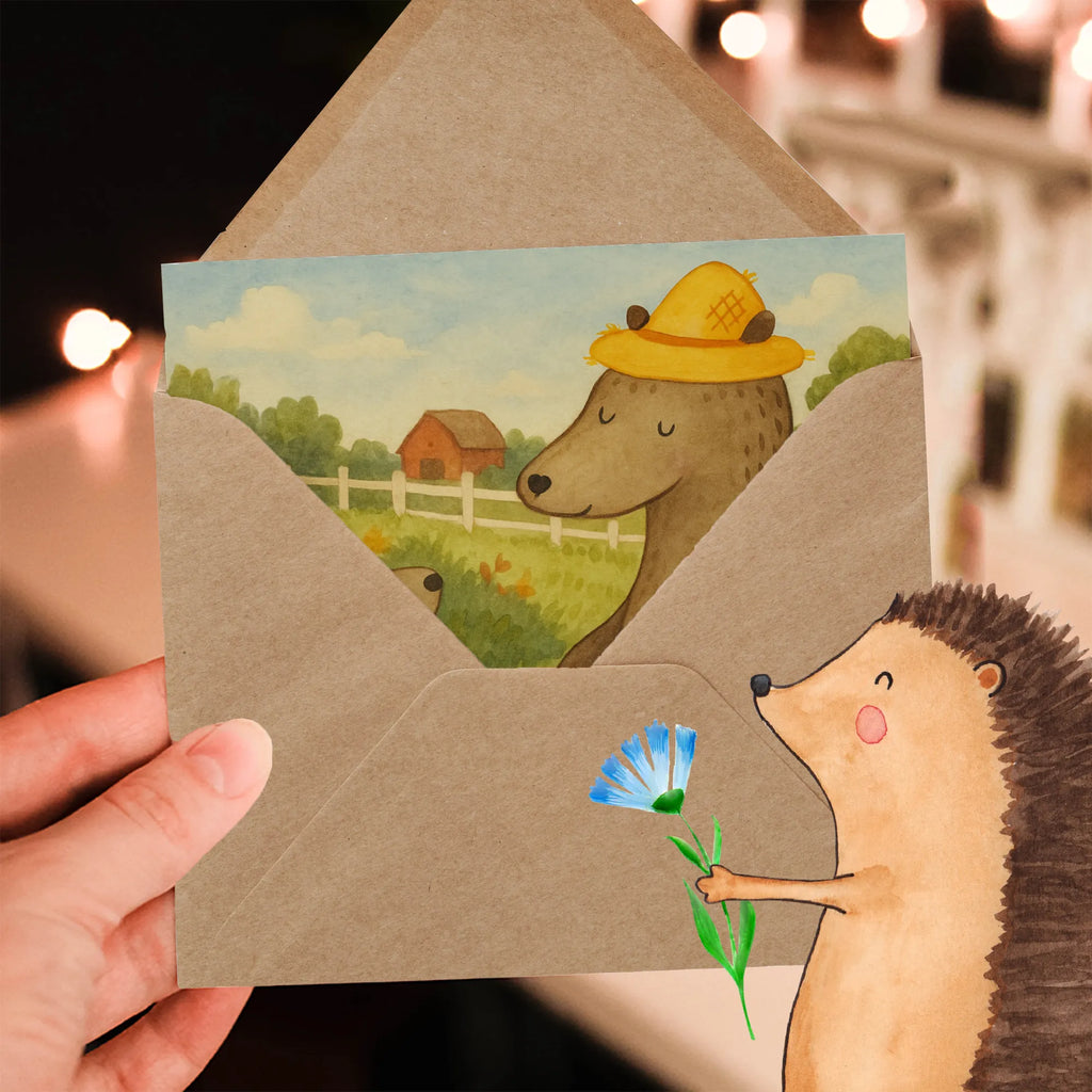 Deluxe Karte Bären mit Hut Design Karte, Grußkarte, Klappkarte, Einladungskarte, Glückwunschkarte, Hochzeitskarte, Geburtstagskarte, Hochwertige Grußkarte, Hochwertige Klappkarte, Familie, Vatertag, Muttertag, Bruder, Schwester, Mama, Papa, Oma, Opa, Bär, Bären, Vater, Papi, Paps, Dad, Daddy, Lieblingsmensch, Sohn, Söhne, Kind, Kinder, Vater-Sohn, Family, Vorbild