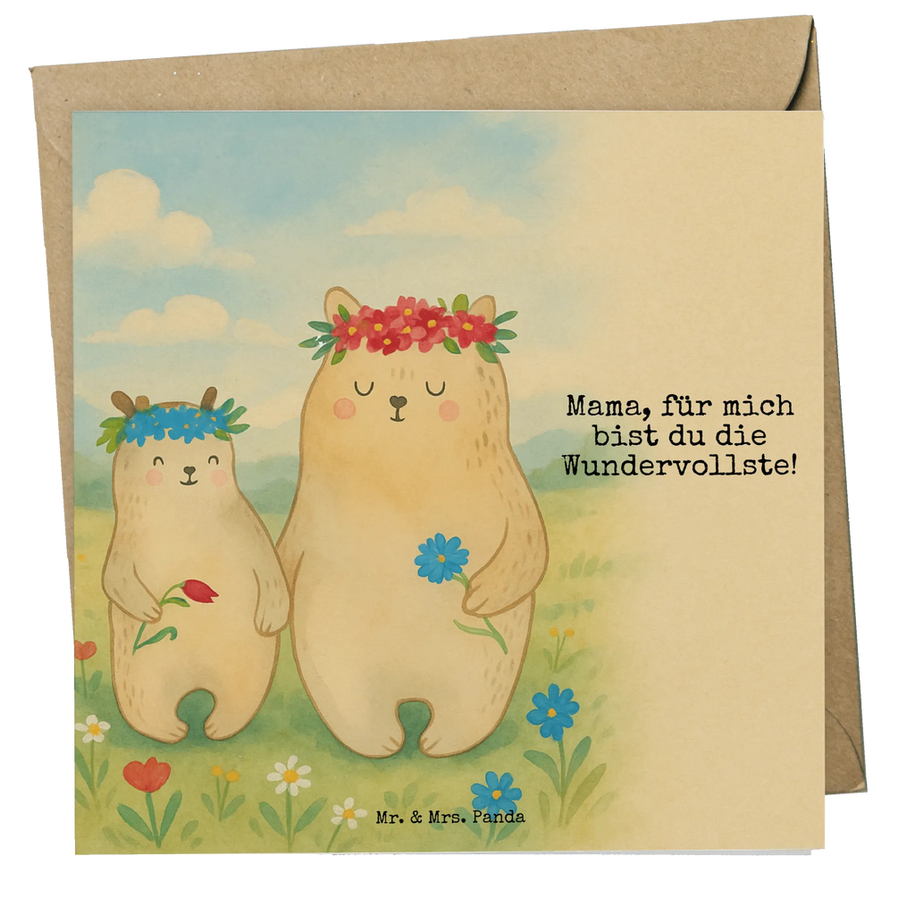 Deluxe Card Bears with flower crown Design Karte, Grußkarte, Klappkarte, Einladungskarte, Glückwunschkarte, Hochzeitskarte, Geburtstagskarte, Hochwertige Grußkarte, Hochwertige Klappkarte, Familie, Vatertag, Muttertag, Bruder, Schwester, Mama, Papa, Oma, Opa, Bär, Bären, Mutter, Mutti, Mami, Lieblingsmensch, Lieblingsmama, beste Mutter, weltbeste Mama, Geschenk Mama. Muttertag, Tochter, Kind, Kinder, Töchter, Family, Vorbild