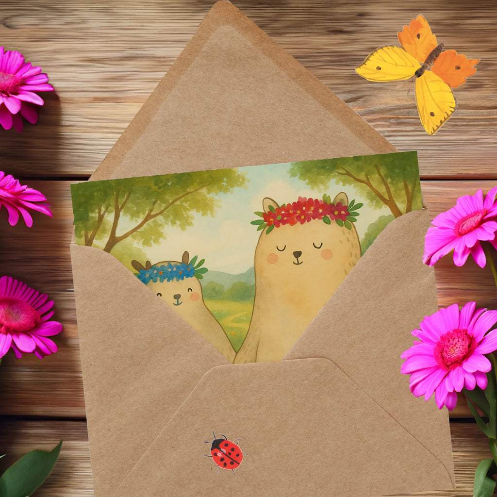 Deluxe Card Bears with flower crown Design Karte, Grußkarte, Klappkarte, Einladungskarte, Glückwunschkarte, Hochzeitskarte, Geburtstagskarte, Hochwertige Grußkarte, Hochwertige Klappkarte, Familie, Vatertag, Muttertag, Bruder, Schwester, Mama, Papa, Oma, Opa, Bär, Bären, Mutter, Mutti, Mami, Lieblingsmensch, Lieblingsmama, beste Mutter, weltbeste Mama, Geschenk Mama. Muttertag, Tochter, Kind, Kinder, Töchter, Family, Vorbild