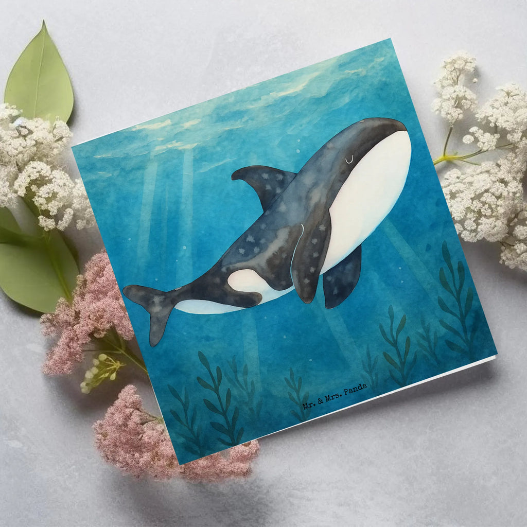 Deluxe Karte Orca Design Karte, Grußkarte, Klappkarte, Einladungskarte, Glückwunschkarte, Hochzeitskarte, Geburtstagskarte, Hochwertige Grußkarte, Hochwertige Klappkarte, Meerestiere, Meer, Urlaub, Orca, Orcas, Killerwal, Wal, Möglichkeiten, Büro, Arbeit, Motivation, Selbstliebe, Neustart, Startup