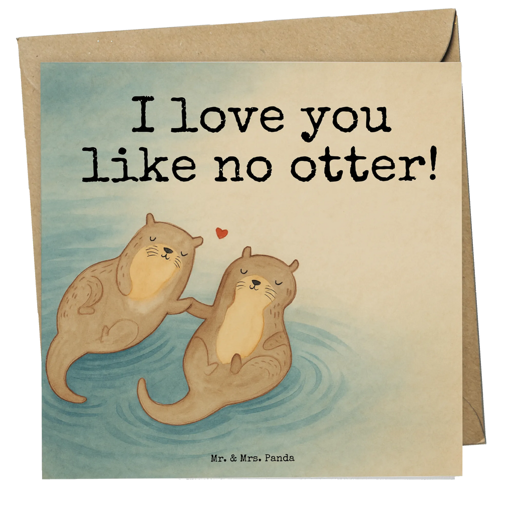 Deluxe Karte Otter Hände halten Design Karte, Grußkarte, Klappkarte, Einladungskarte, Glückwunschkarte, Hochzeitskarte, Geburtstagskarte, Hochwertige Grußkarte, Hochwertige Klappkarte, Otter, Fischotter, Seeotter, Otter Seeotter See Otter