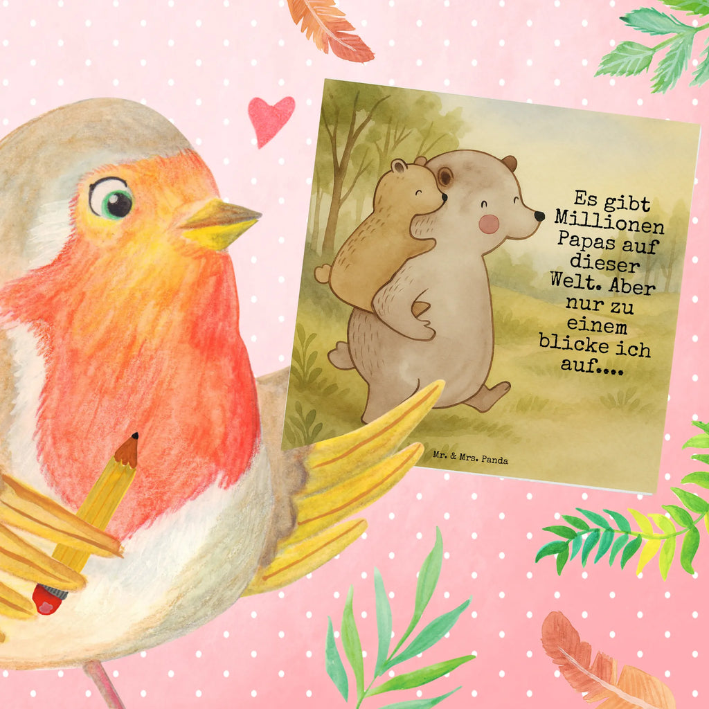 Deluxe Karte Papa Bär Design Karte, Grußkarte, Klappkarte, Einladungskarte, Glückwunschkarte, Hochzeitskarte, Geburtstagskarte, Hochwertige Grußkarte, Hochwertige Klappkarte, Familie, Vatertag, Muttertag, Bruder, Schwester, Mama, Papa, Oma, Opa, Geschenk, Vater, Papi, Vati, Onkel, Geburtstag