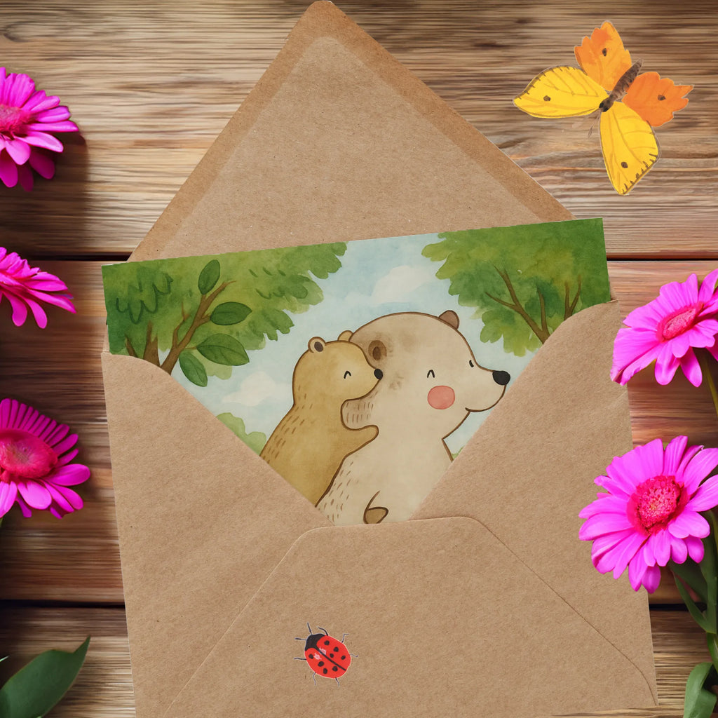 Deluxe Karte Papa Bär Design Karte, Grußkarte, Klappkarte, Einladungskarte, Glückwunschkarte, Hochzeitskarte, Geburtstagskarte, Hochwertige Grußkarte, Hochwertige Klappkarte, Familie, Vatertag, Muttertag, Bruder, Schwester, Mama, Papa, Oma, Opa, Geschenk, Vater, Papi, Vati, Onkel, Geburtstag