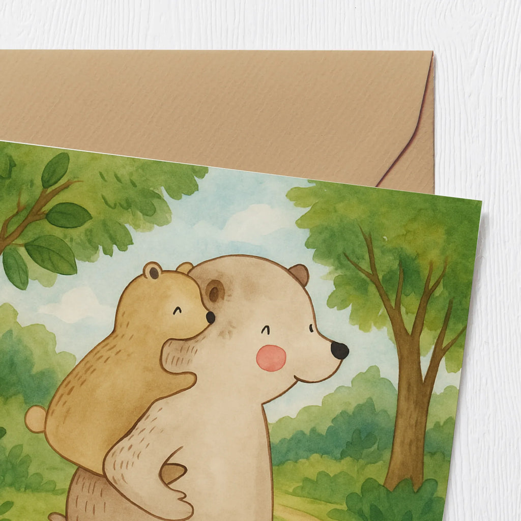 Deluxe Karte Papa Bär Design Karte, Grußkarte, Klappkarte, Einladungskarte, Glückwunschkarte, Hochzeitskarte, Geburtstagskarte, Hochwertige Grußkarte, Hochwertige Klappkarte, Familie, Vatertag, Muttertag, Bruder, Schwester, Mama, Papa, Oma, Opa, Geschenk, Vater, Papi, Vati, Onkel, Geburtstag