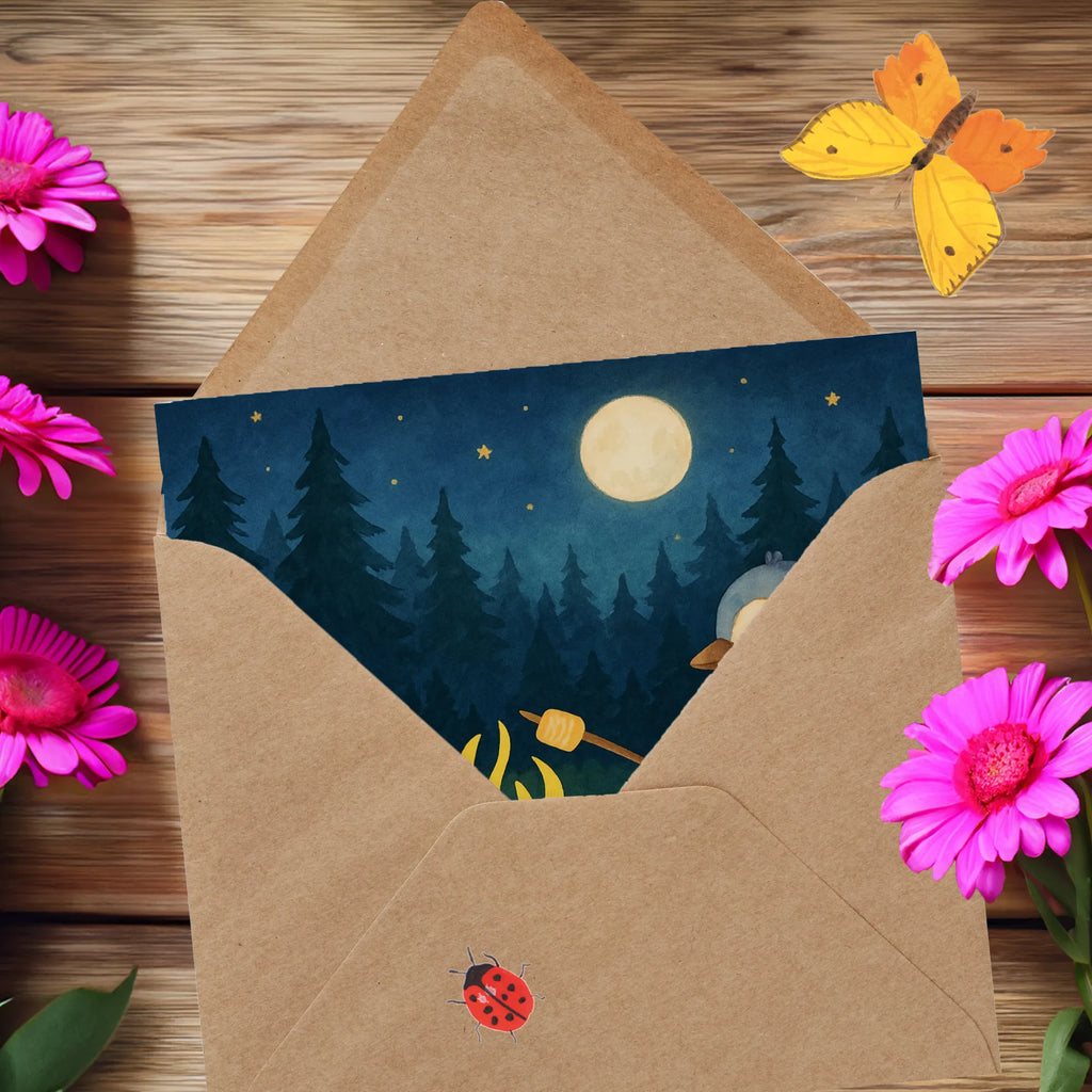 Karta Deluxe pingwin ognisko Design Karte, Grußkarte, Klappkarte, Einladungskarte, Glückwunschkarte, Hochzeitskarte, Geburtstagskarte, Hochwertige Grußkarte, Hochwertige Klappkarte, Pinguin, Maus, Pinguine, Lagerfeuer, Leben, Arbeit, Job, Motivation, Büro, Büroalltag, Lebensspruch, Lebensmotivation, Neustart, Liebe, grillen, Feuer, Marshmallows