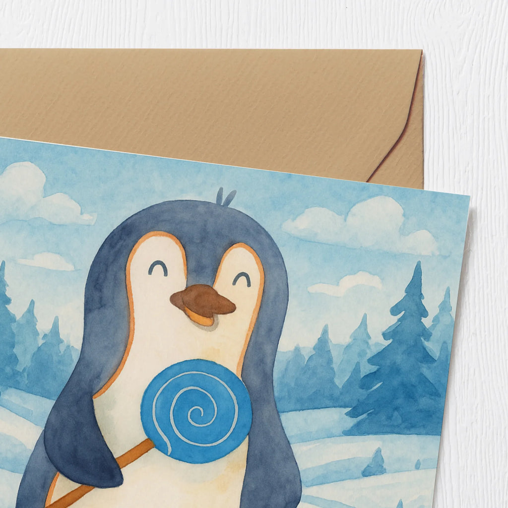 Karta Deluxe pingwin lizak Design Karte, Grußkarte, Klappkarte, Einladungskarte, Glückwunschkarte, Hochzeitskarte, Geburtstagskarte, Hochwertige Grußkarte, Hochwertige Klappkarte, Pinguin, Pinguine, Lolli, Süßigkeiten, Blödsinn, Spruch, Rebell, Gauner, Ganove, Rabauke