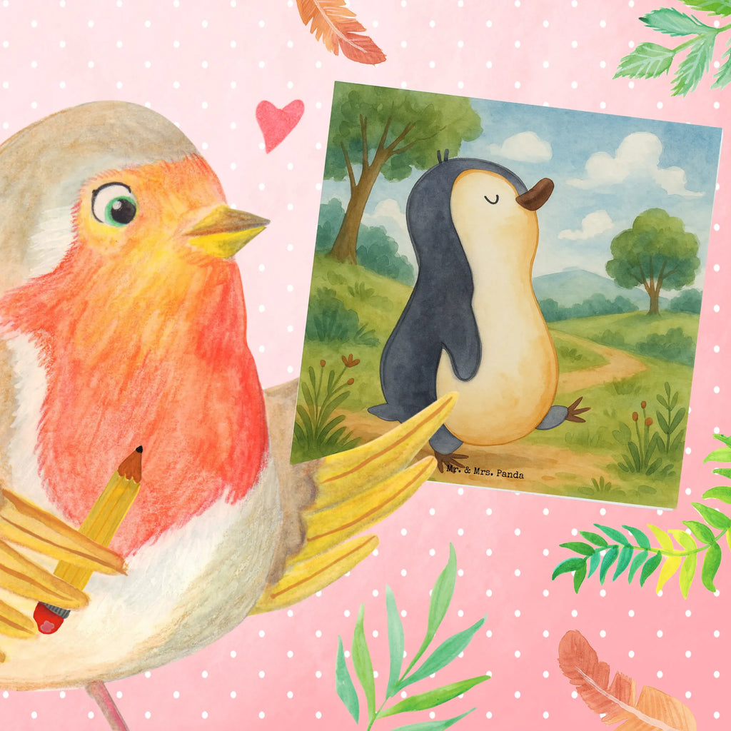 Karta Deluxe Pingwin maszerować Design Karte, Grußkarte, Klappkarte, Einladungskarte, Glückwunschkarte, Hochzeitskarte, Geburtstagskarte, Hochwertige Grußkarte, Hochwertige Klappkarte, Pinguin, Pinguine, Frühaufsteher, Langschläfer, Bruder, Schwester, Familie