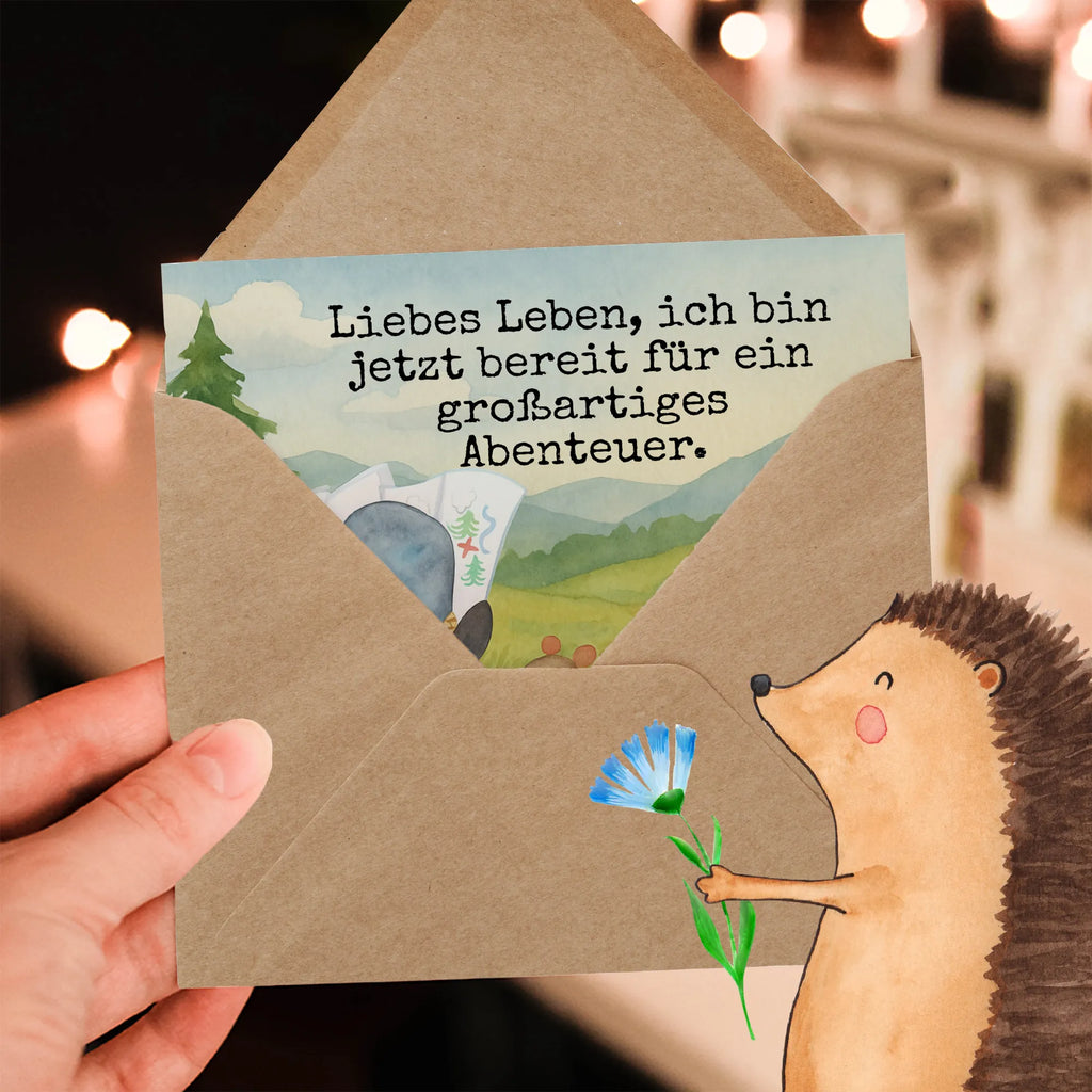 Deluxe Card Penguin & Mouse Hiker Design Karte, Grußkarte, Klappkarte, Einladungskarte, Glückwunschkarte, Hochzeitskarte, Geburtstagskarte, Hochwertige Grußkarte, Hochwertige Klappkarte, Pinguin, Pinguine, Abenteurer, Abenteuer, Roadtrip, Ausflug, Wanderlust, wandern