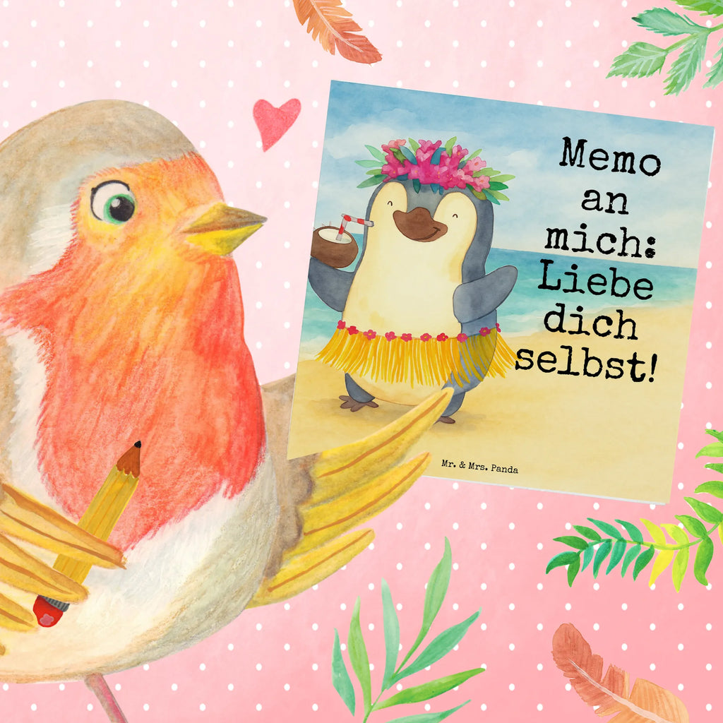 Deluxe Karte Pinguin Kokosnuss Design Karte, Grußkarte, Klappkarte, Einladungskarte, Glückwunschkarte, Hochzeitskarte, Geburtstagskarte, Hochwertige Grußkarte, Hochwertige Klappkarte, Pinguin, Aloha, Hawaii, Urlaub, Kokosnuss, Pinguine