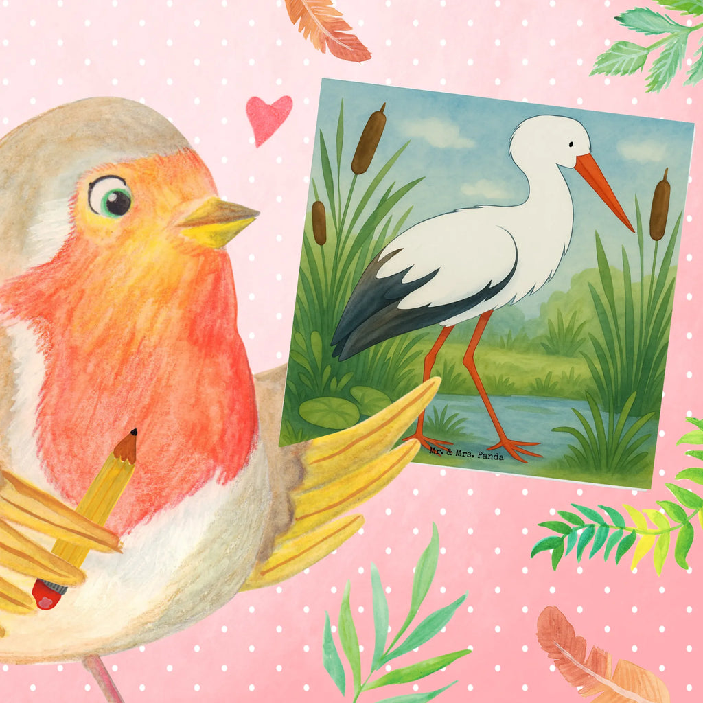 Deluxe Karte Storch Design Karte, Grußkarte, Klappkarte, Einladungskarte, Glückwunschkarte, Hochzeitskarte, Geburtstagskarte, Hochwertige Grußkarte, Hochwertige Klappkarte, Tiermotive, Gute Laune, lustige Sprüche, Tiere, Storch, Störche, Schwangerschaft, Geburt, Mutter, Mütter, Mutter werden, Schwanger, Babybauch, Baby