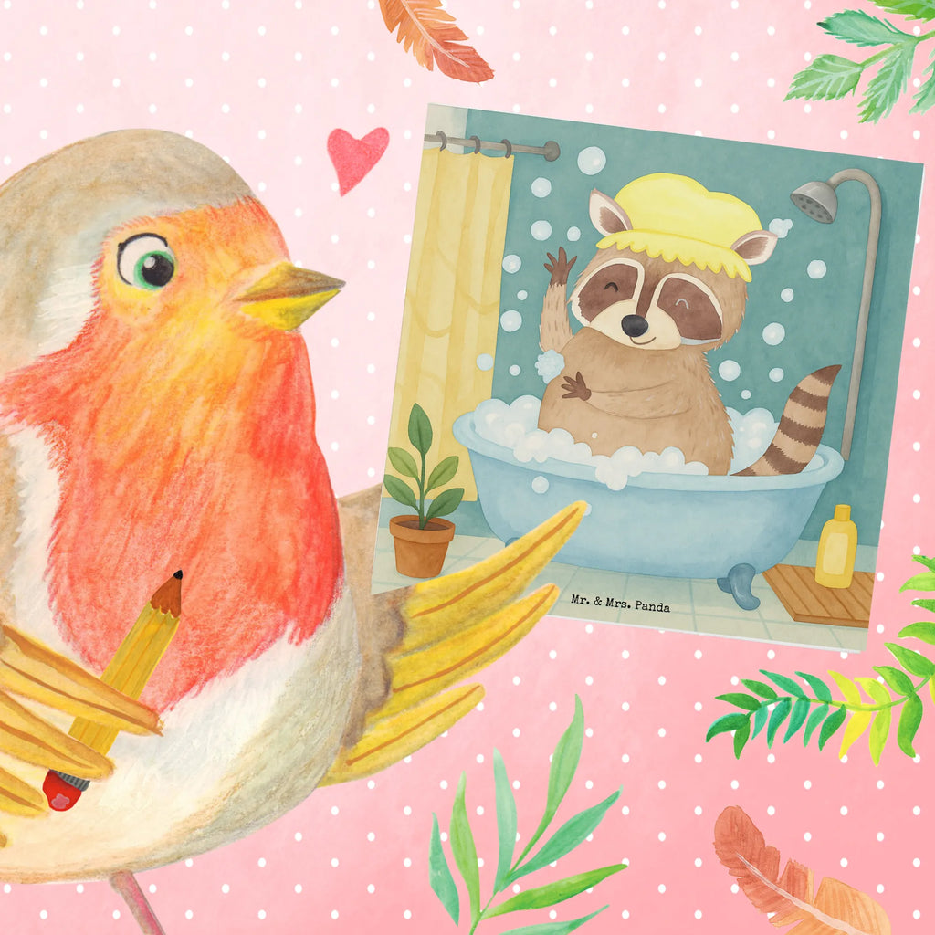 Karta Deluxe Szop pracz Design Karte, Grußkarte, Klappkarte, Einladungskarte, Glückwunschkarte, Hochzeitskarte, Geburtstagskarte, Hochwertige Grußkarte, Hochwertige Klappkarte, Tiermotive, Gute Laune, lustige Sprüche, Tiere, Waschbär, Tagträumen, Plan, Fröhlich, waschen, Seifenblasen