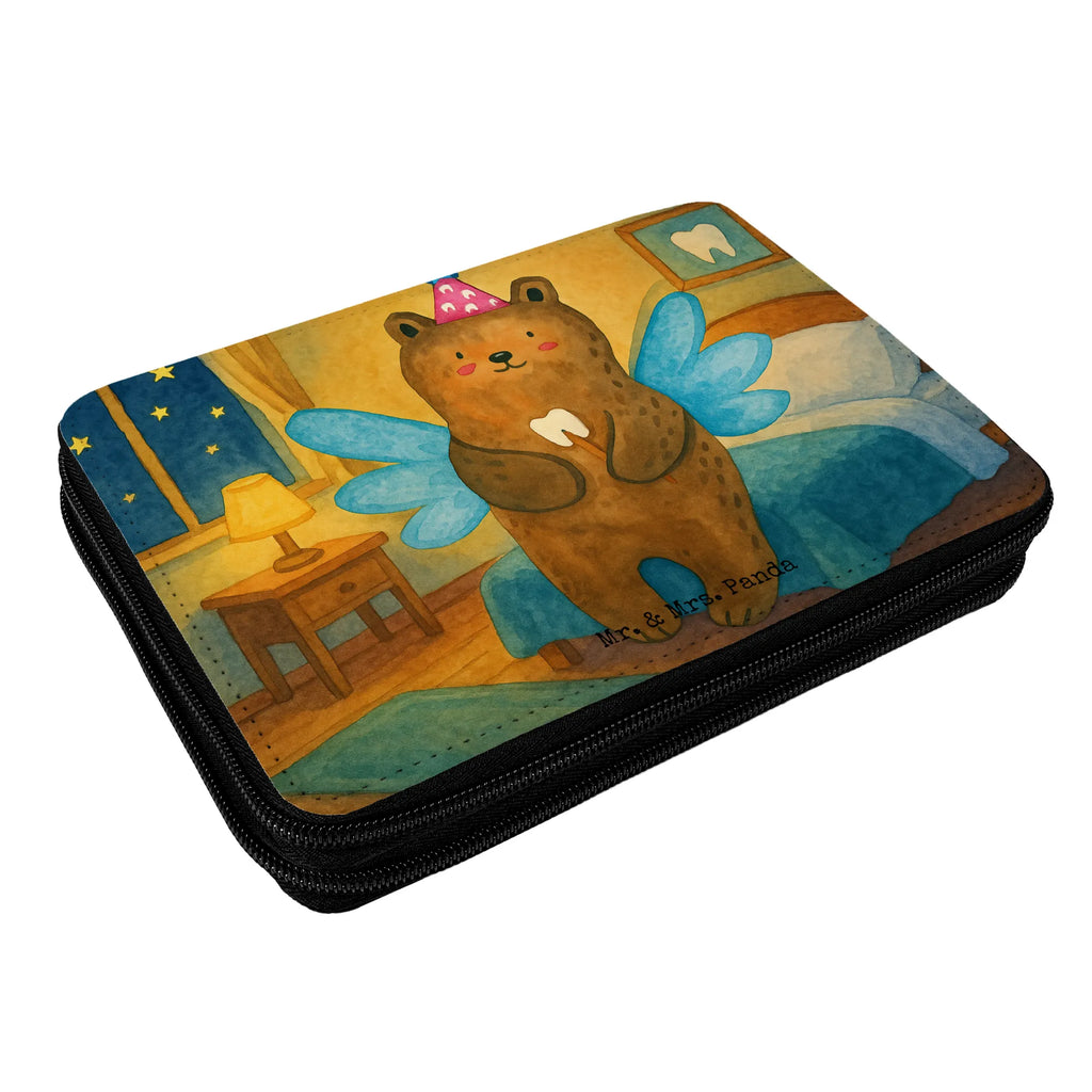 Federmappe Bär Zahnfee Design Federmappe, Stiftetasche, Stifte Etui, Schule, Einschulung, Geschenk, Kind, Schüler, Schülerin, Stifterolle, Federmäppchen, Motiv, Grundschule, Federmäppchen bedruckt, Büro Stifte Etui, Bestückte Federmappe, Kinder Federmappe, Federmappe Einschulung, Bär, Teddy, Teddybär, Zahnfee, Fee, Milchzahn, Erster Zahn