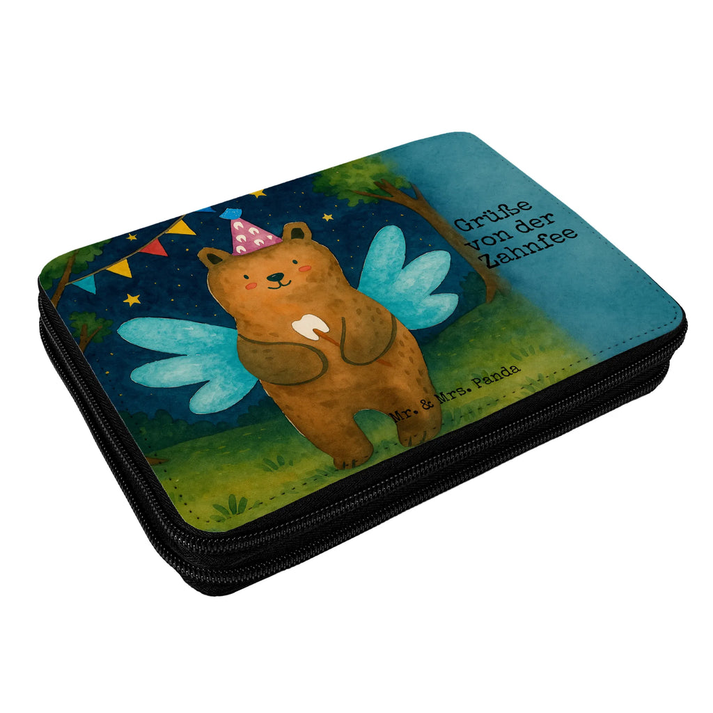 Federmappe Bär Zahnfee Design Federmappe, Stiftetasche, Stifte Etui, Schule, Einschulung, Geschenk, Kind, Schüler, Schülerin, Stifterolle, Federmäppchen, Motiv, Grundschule, Federmäppchen bedruckt, Büro Stifte Etui, Bestückte Federmappe, Kinder Federmappe, Federmappe Einschulung, Bär, Teddy, Teddybär, Zahnfee, Fee, Milchzahn, Erster Zahn