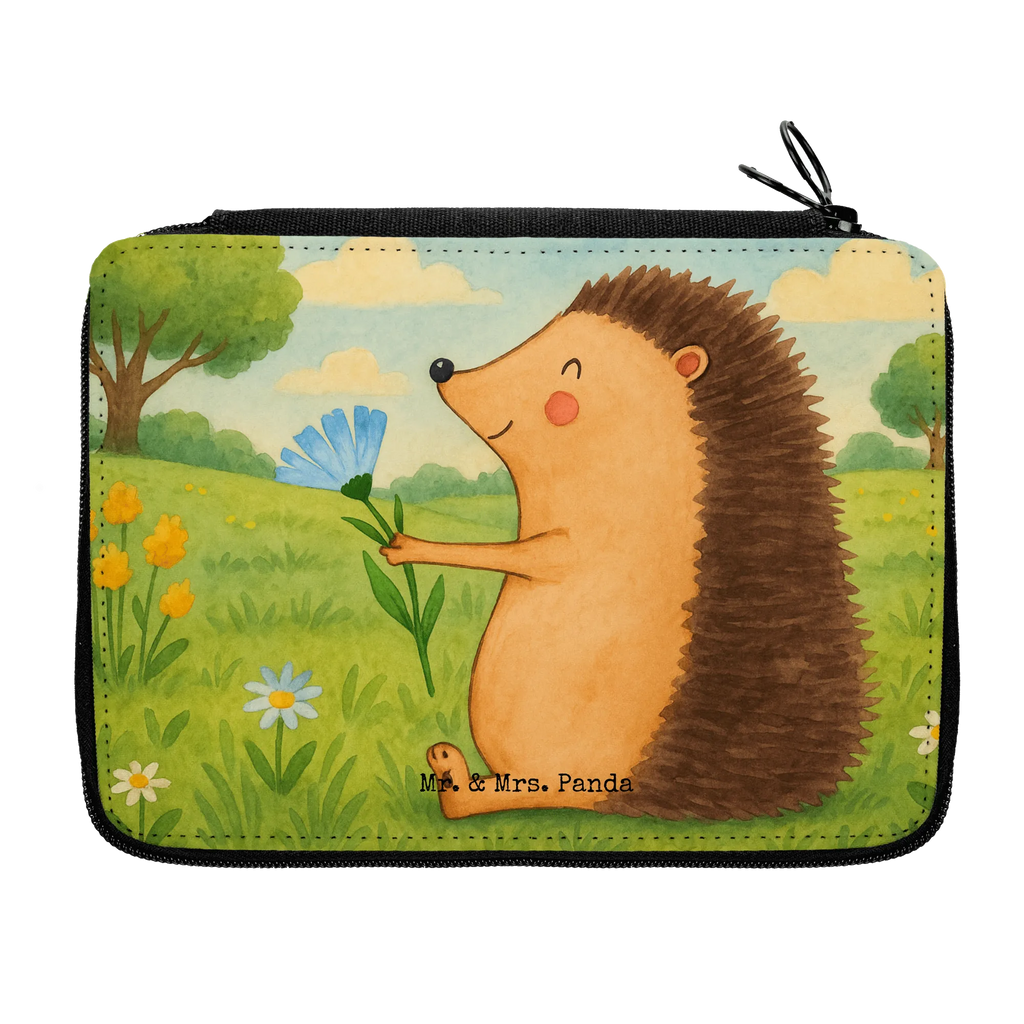 Leather folder Hedgehog Flower Design Federmappe, Stiftetasche, Stifte Etui, Schule, Einschulung, Geschenk, Kind, Schüler, Schülerin, Stifterolle, Federmäppchen, Motiv, Grundschule, Federmäppchen bedruckt, Büro Stifte Etui, Bestückte Federmappe, Kinder Federmappe, Federmappe Einschulung, Tiermotive, Gute Laune, lustige Sprüche, Tiere, Igel, Gute Besserung, Genesungswünsche, Krankheit, Krankenhaus, krank, Besuch