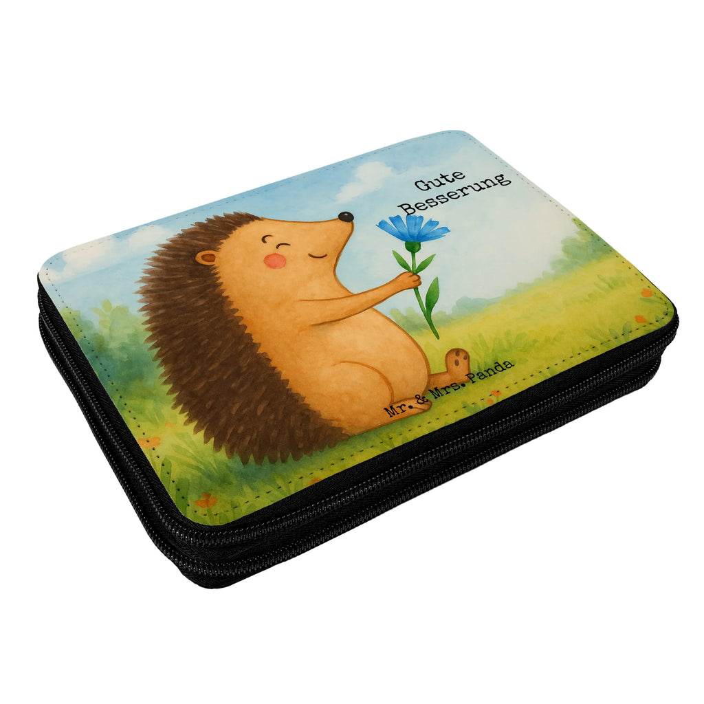 Leather folder Hedgehog Flower Design Federmappe, Stiftetasche, Stifte Etui, Schule, Einschulung, Geschenk, Kind, Schüler, Schülerin, Stifterolle, Federmäppchen, Motiv, Grundschule, Federmäppchen bedruckt, Büro Stifte Etui, Bestückte Federmappe, Kinder Federmappe, Federmappe Einschulung, Tiermotive, Gute Laune, lustige Sprüche, Tiere, Igel, Gute Besserung, Genesungswünsche, Krankheit, Krankenhaus, krank, Besuch