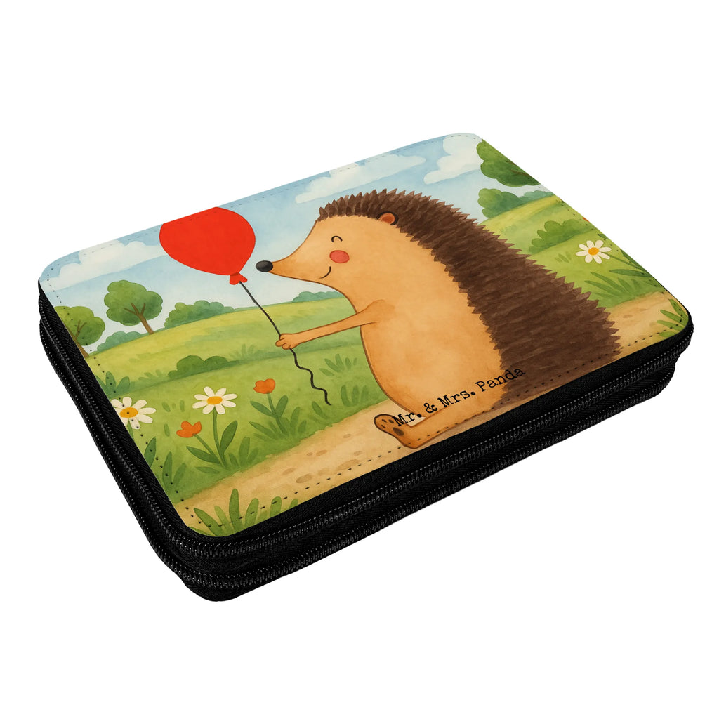 Leather folder Hedgehog balloon Design Federmappe, Stifte Etui, Federmäppchen, Stiftetasche, lustige Sprüche, Tiere, Tiermotive, Gute Laune, Geburtstag, Glückwunsch, Herzlichen Glückwunsch, Igel, Ballon, Geburtstagskind, Happy Birthday