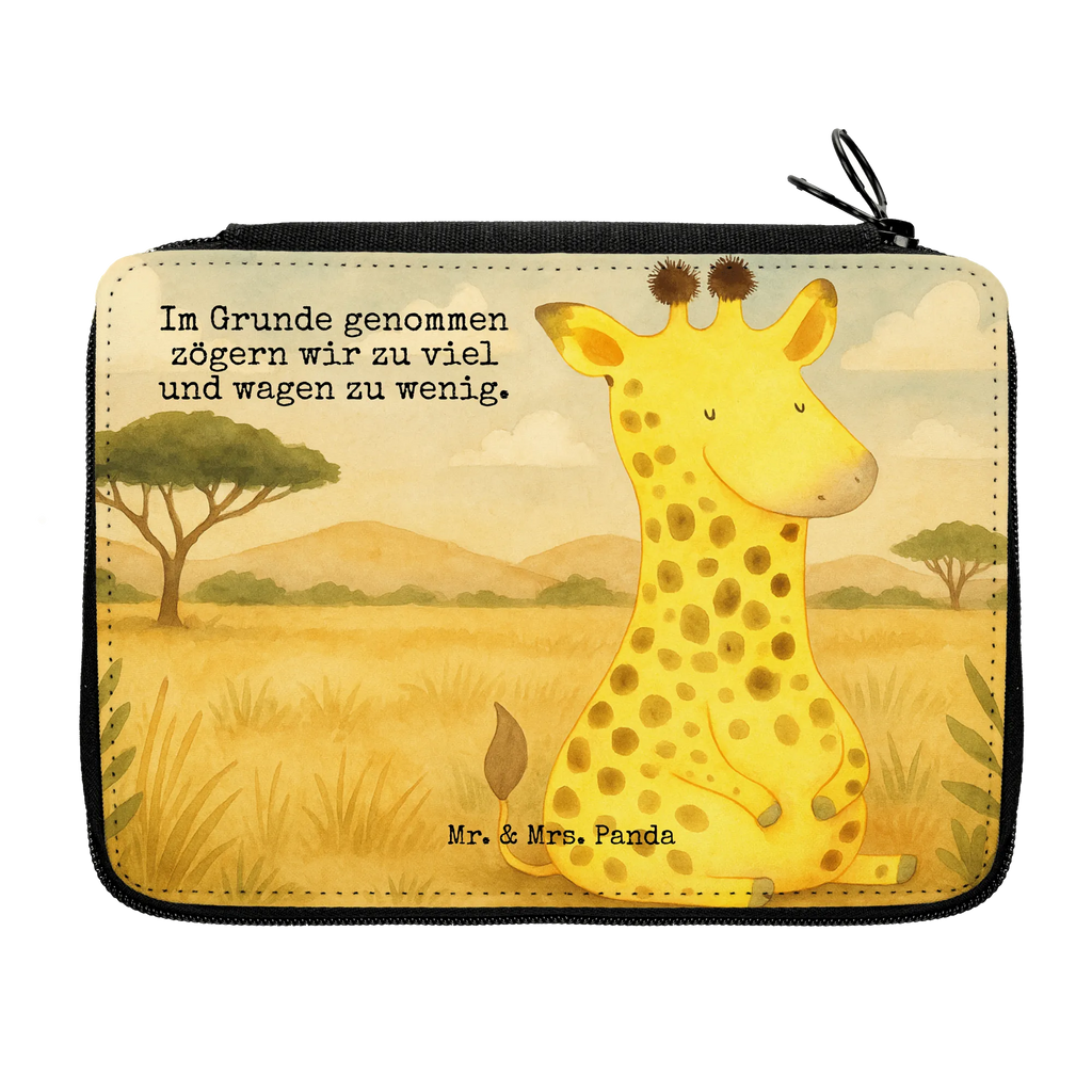 Federmappe Giraffe Zufrieden Design Federmappe, Stiftetasche, Stifte Etui, Schule, Einschulung, Geschenk, Kind, Schüler, Schülerin, Stifterolle, Federmäppchen, Motiv, Grundschule, Federmäppchen bedruckt, Büro Stifte Etui, Bestückte Federmappe, Kinder Federmappe, Federmappe Einschulung, Afrika, Wildtiere, Giraffe, Zufrieden, Glück, Abenteuer
