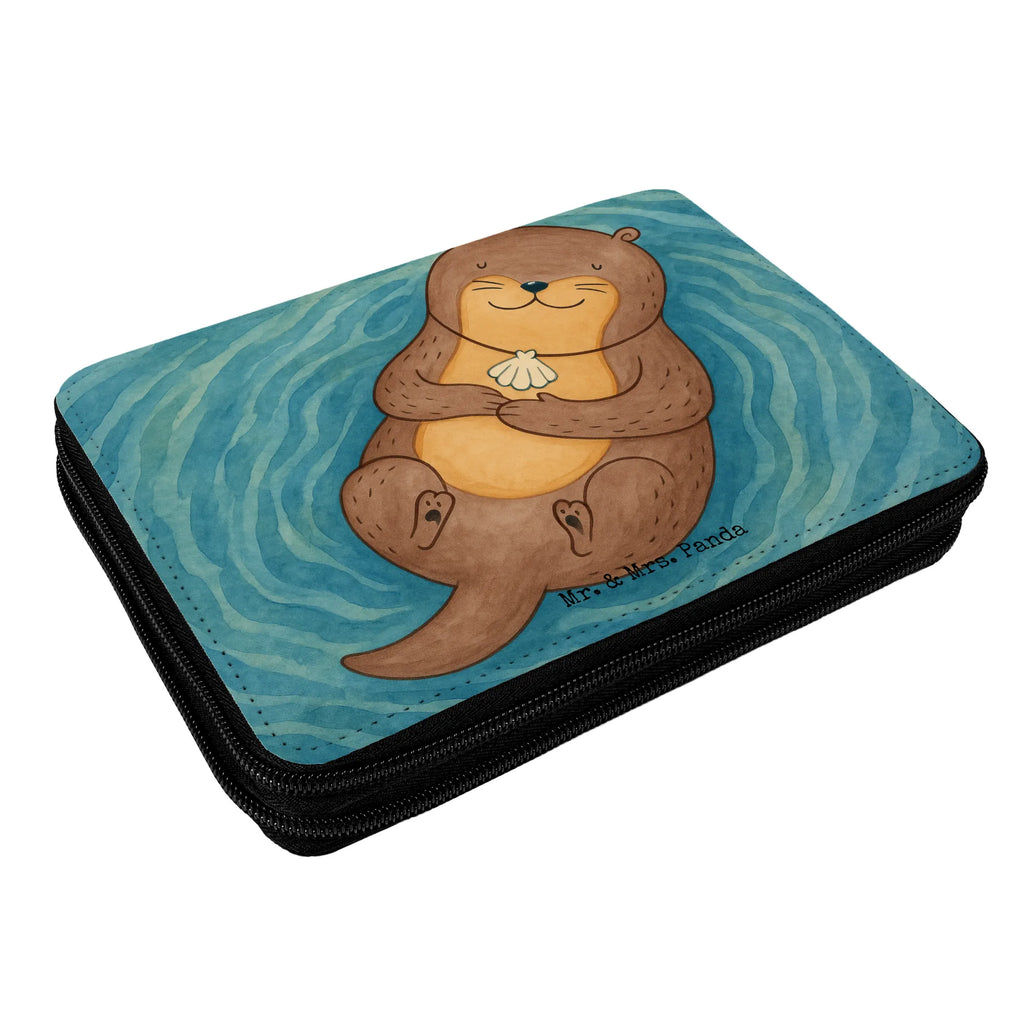Leather folder otter shell Design Federmappe, Stiftetasche, Stifte Etui, Schule, Einschulung, Geschenk, Kind, Schüler, Schülerin, Stifterolle, Federmäppchen, Motiv, Grundschule, Federmäppchen bedruckt, Büro Stifte Etui, Bestückte Federmappe, Kinder Federmappe, Federmappe Einschulung, Otter, Fischotter, Seeotter, Otterliebe, grübeln, träumen, Motivation, Tagträumen, Büro