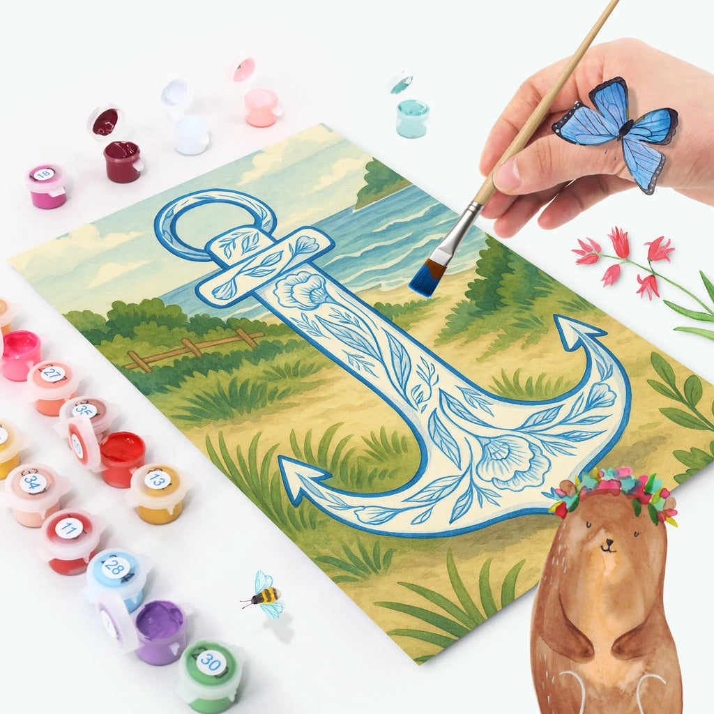 Malen nach Zahlen Anker Blau Design DIY, Kunstwerk, Malen nach Zahlen, Künstler, Malen, Ausmalbild, Baseln, Kreativität, Bastelidee, Tiermotive, Gute Laune, lustige Sprüche, Tiere