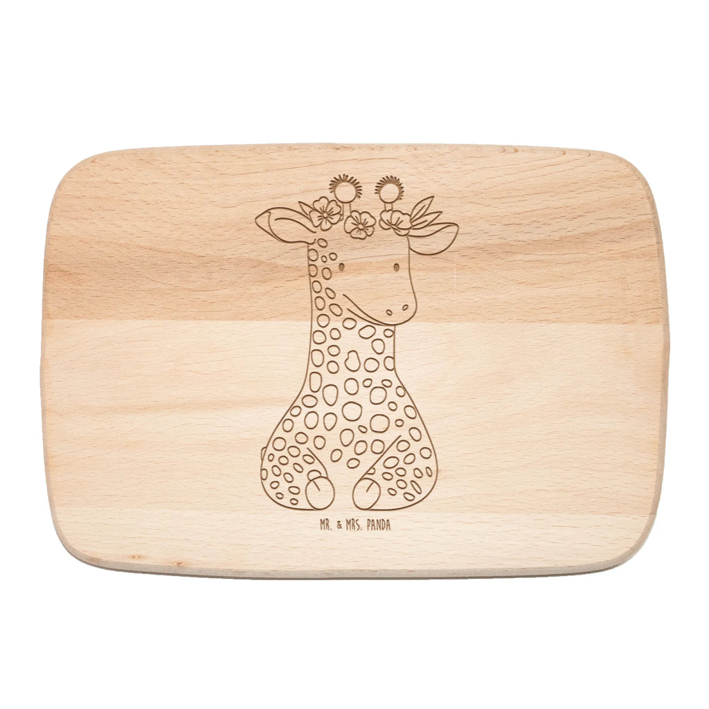 Holzbrett Giraffe Blumenkranz Schneidebrett, Holzbrett, Küchenbrett, Frühstücksbrettchen, Schneidebrett Holz, Frühstücksbrett, Afrika, Wildtiere, Blumenkranz, Freundin, Abenteurer, Selbstliebe, Giraffe