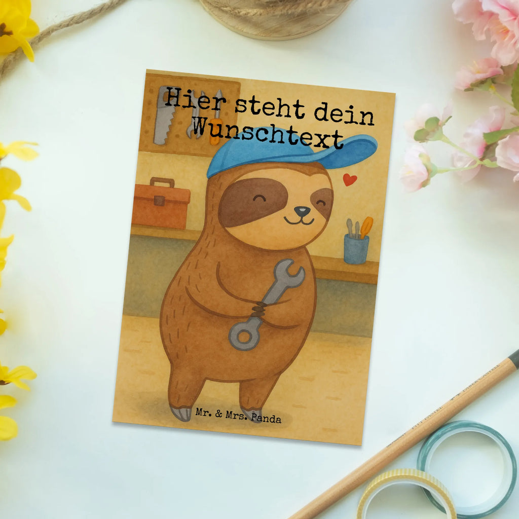 Personalised postcard sloth Father Design Grußkarte mit Wunschtext, Karte mit Wunschtext, Karte mit Namen, Postkarte mit Wunschtext, Postkarte bedrucken, Postkarte mit Namen, Ansichtskarte mit Wunschtext, Geschenkkarte mit Namen, Einladung mit Namen, Geschenkkarte mit Wunschtext, Postkarte personalisierbar, Ansichtskarte mit Namen, Grußkarte mit Namen, Einladung mit Wunschtext, Vatertag Geschenk, Papa Geschenke, Vater Geburtstag, Vater Geschenk, Vatertag, Papi Geschenk, Papa Geschenk, Vater Handwerker