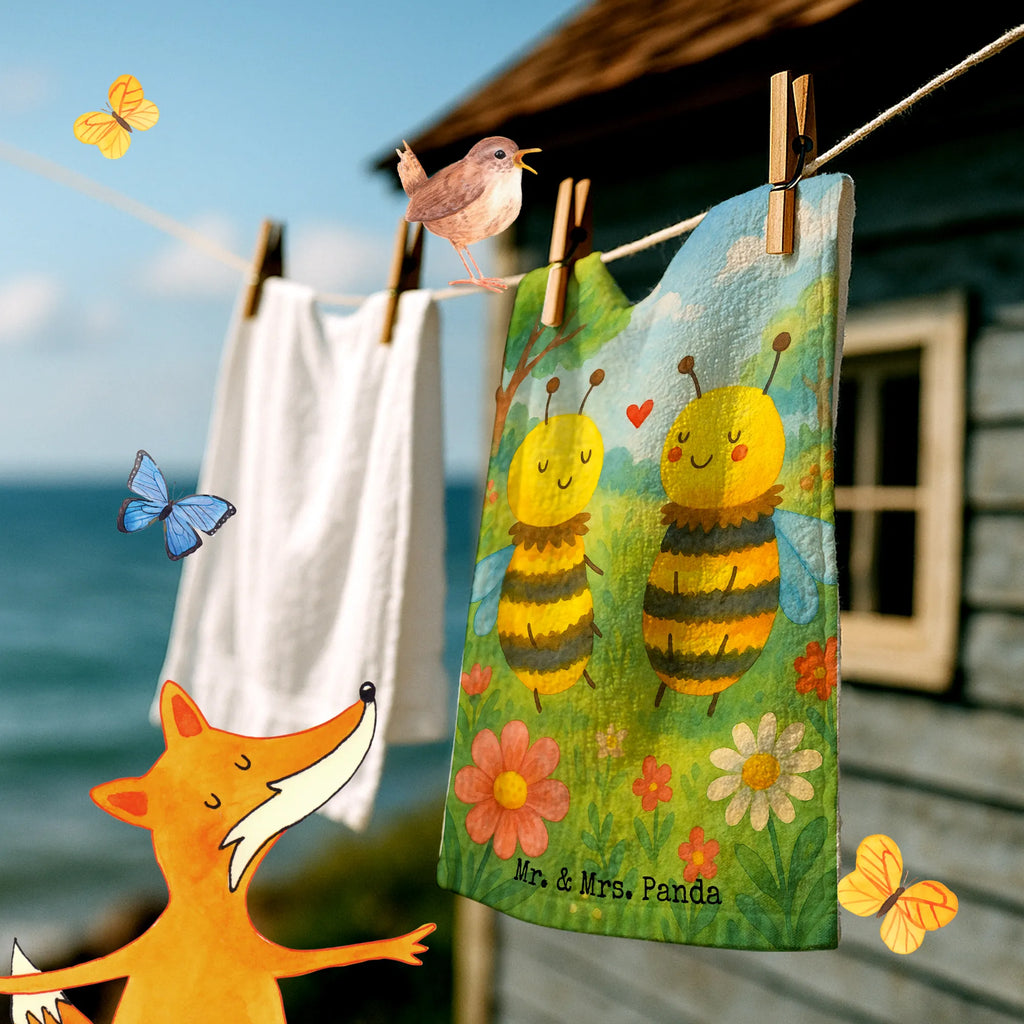 Gäste Handtuch Biene Verliebt Design Gästetuch, Reisehandtuch, Sport Handtuch, Frottier, Kinder Handtuch, Biene, Wespe, Hummel