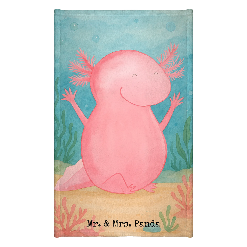 Guest towel axolotl Hooray Design Gästetuch, Reisehandtuch, Sport Handtuch, Frottier, Kinder Handtuch, Axolotl, Molch, Axolot, Schwanzlurch, Lurch, Lurche, fröhlich, Spaß, Freude, Motivation, Zufriedenheit
