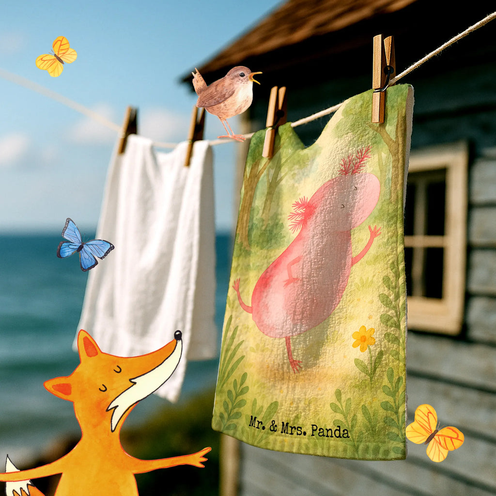 Guest towel axolotl Dance Design Gästetuch, Reisehandtuch, Sport Handtuch, Frottier, Kinder Handtuch, Axolotl, Molch, Axolot, Schwanzlurch, Lurch, Lurche, Dachschaden, Sterne, verrückt, Freundin, beste Freundin