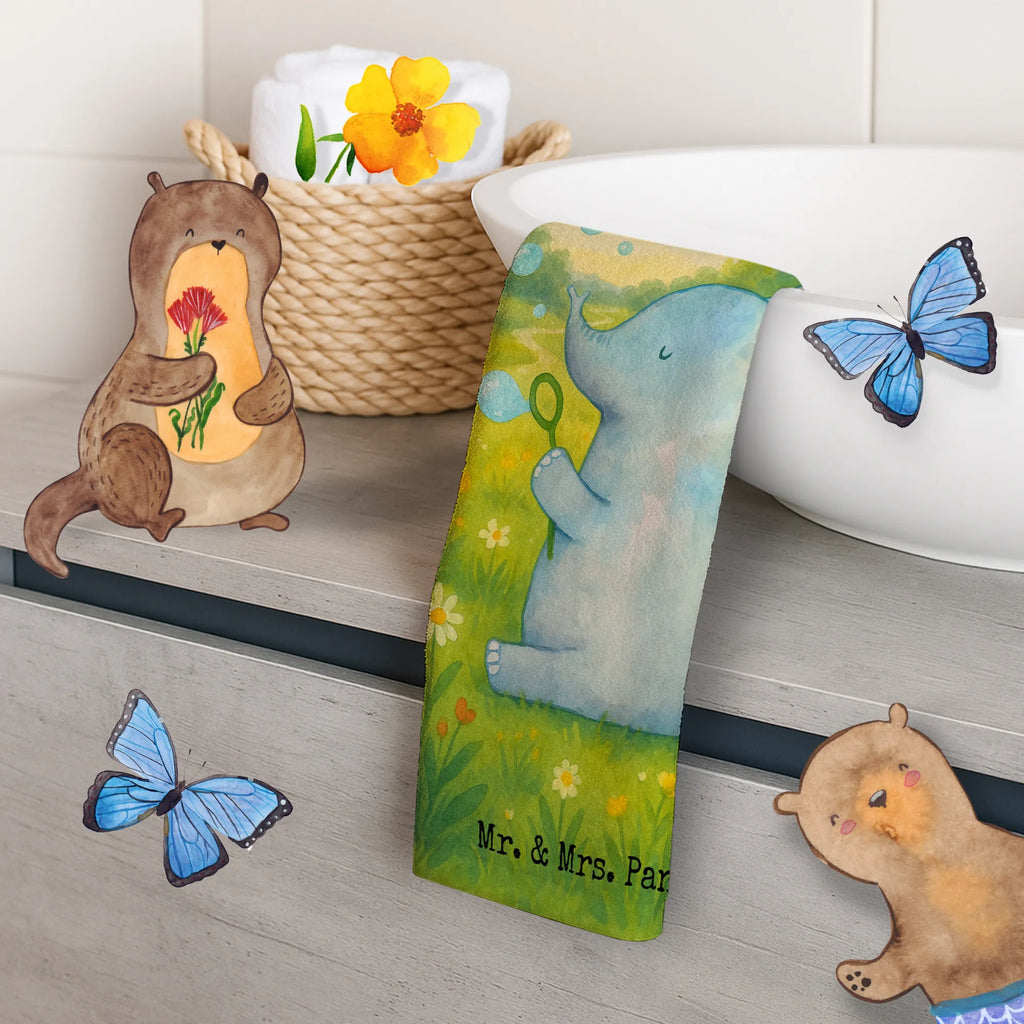 Ręcznik dla gości słoń bańki mydlane Design Gästetuch, Reisehandtuch, Sport Handtuch, Frottier, Kinder Handtuch, Tiermotive, Gute Laune, lustige Sprüche, Tiere, Elefant, Elefanten, Dickhäuter, Rüsseltier, Seifenblasen, Liebe, Heimat, Gefühl. Daheim, Liebesbeweis, Liebesspruch