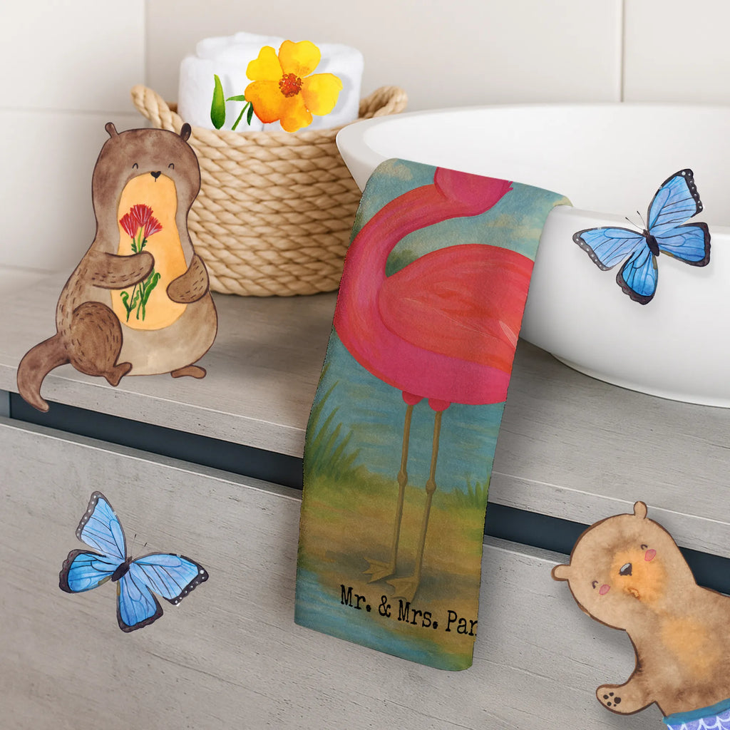 Guest towel flamingo Proud Design Gästetuch, Reisehandtuch, Sport Handtuch, Frottier, Kinder Handtuch, Flamingo, stolz, Freude, Selbstliebe, Selbstakzeptanz, Freundin, beste Freundin, Tochter, Mama, Schwester