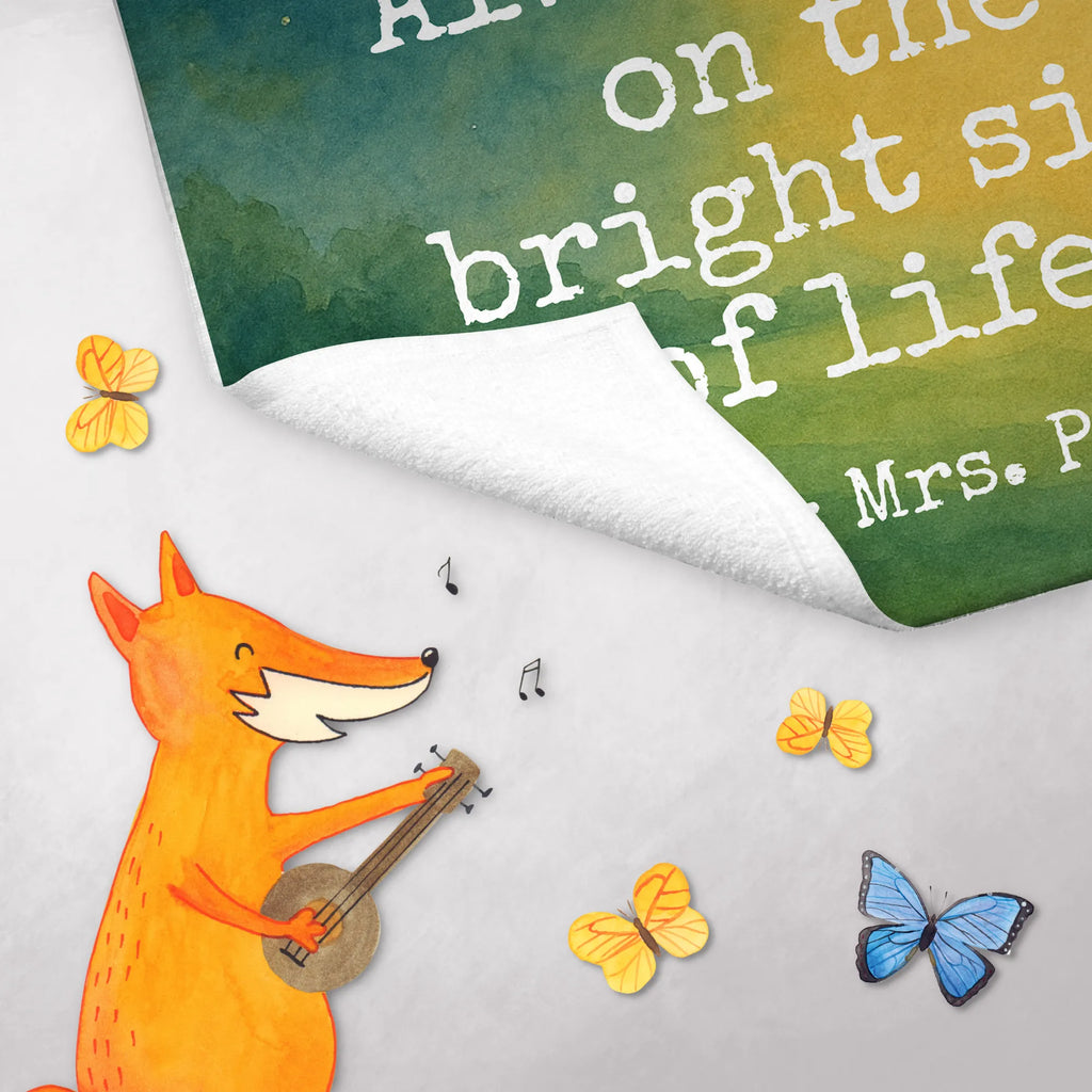 Ręcznik dla gości lis Gwiazdy Design Gästetuch, Reisehandtuch, Sport Handtuch, Frottier, Kinder Handtuch, Fuchs, Füchse, tröstende Worte, Spruch positiv, Spruch schön, Romantik, Always Look on the Bright Side of Life