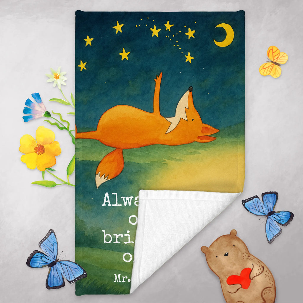 Ręcznik dla gości lis Gwiazdy Design Gästetuch, Reisehandtuch, Sport Handtuch, Frottier, Kinder Handtuch, Fuchs, Füchse, tröstende Worte, Spruch positiv, Spruch schön, Romantik, Always Look on the Bright Side of Life