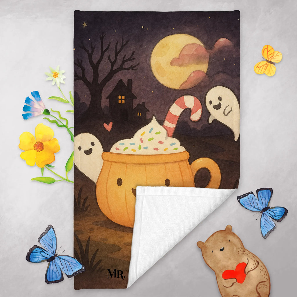 Guest towel Coffee Ghost Design Gästetuch, Reisehandtuch, Sport Handtuch, Frottier, Kinder Handtuch, Halloween, Deko, Martinssingen, Dekoration, Geschenke, Schenken, Halloween Deko, Trick or Treat, Süßes sonst gibt's saures, Pumpkin spiced Latte, Kaffee, Gespenst