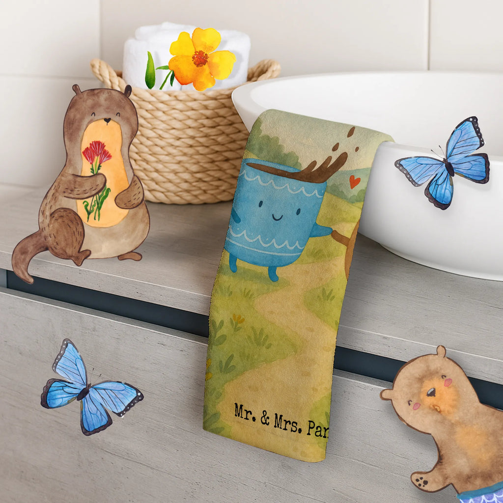 Guest towel Coffee Bean Design Gästetuch, Reisehandtuch, Sport Handtuch, Frottier, Kinder Handtuch, Tiermotive, Gute Laune, lustige Sprüche, Tiere, Kaffee, Kaffeebohne, Genuss, Zufriedenheit, Glück