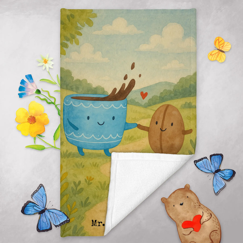 Guest towel Coffee Bean Design Gästetuch, Reisehandtuch, Sport Handtuch, Frottier, Kinder Handtuch, Tiermotive, Gute Laune, lustige Sprüche, Tiere, Kaffee, Kaffeebohne, Genuss, Zufriedenheit, Glück