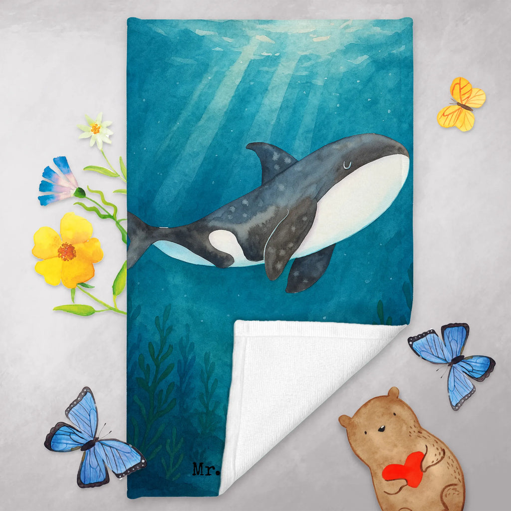 Guest towel Orca Design Gästetuch, Reisehandtuch, Sport Handtuch, Frottier, Kinder Handtuch, Meerestiere, Meer, Urlaub, Orca, Orcas, Killerwal, Wal, Möglichkeiten, Büro, Arbeit, Motivation, Selbstliebe, Neustart, Startup