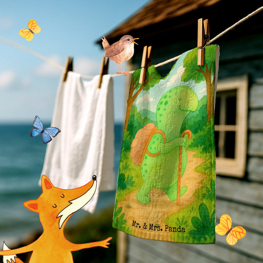 Gästehandtuch Schildkröte Wanderer Design Gästetuch, Reisehandtuch, Sport Handtuch, Frottier, Kinder Handtuch, Schildkröte, Schildkröten, Motivation, Motivationsspruch, Motivationssprüche, Neuanfang