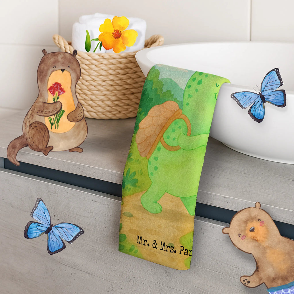 Gästehandtuch Schildkröte Wanderer Design Gästetuch, Reisehandtuch, Sport Handtuch, Frottier, Kinder Handtuch, Schildkröte, Schildkröten, Motivation, Motivationsspruch, Motivationssprüche, Neuanfang