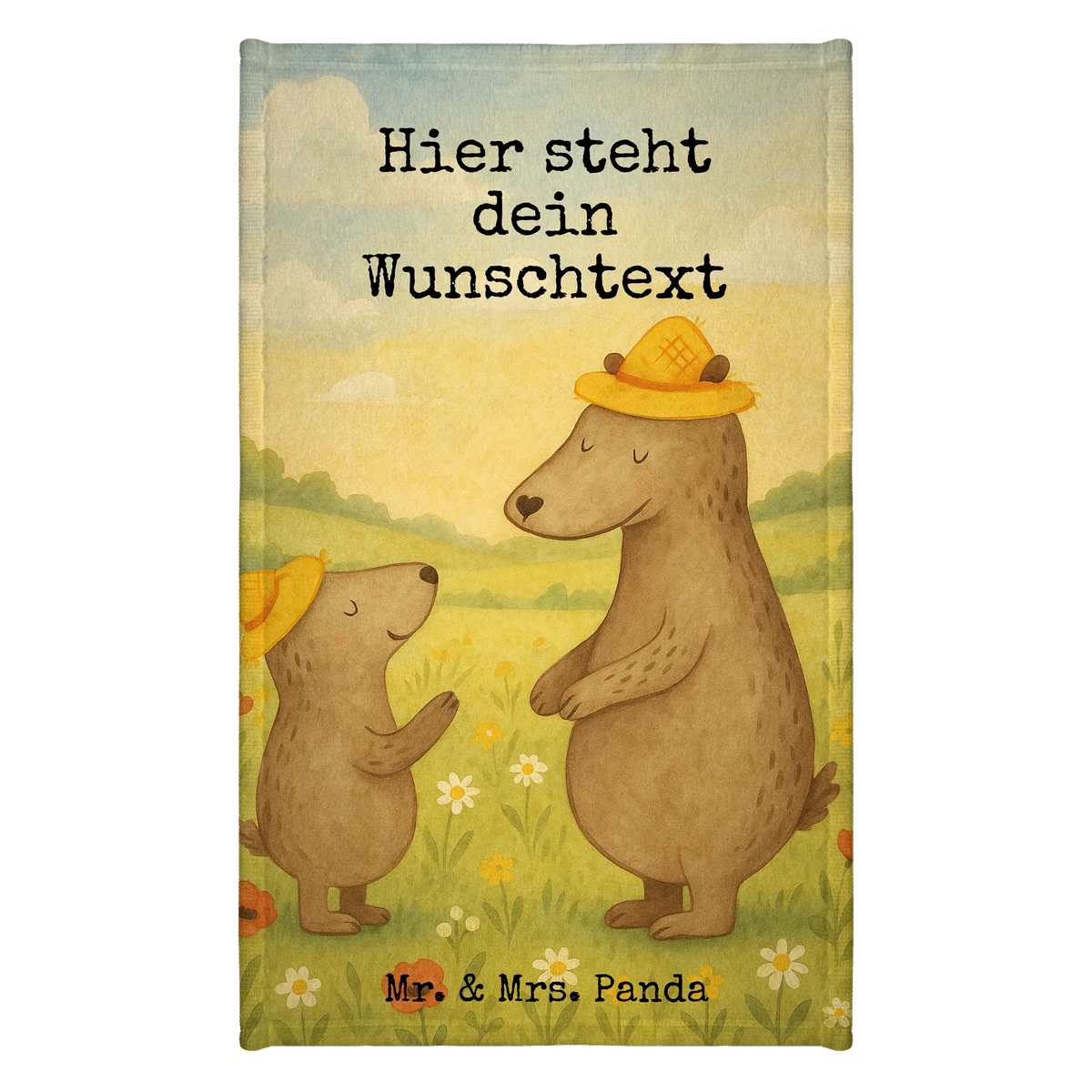 Personalized Guest Towel Bears with hats Design Father's Day, Mother's Day, favourite person, father, father-son, father's day, role model, son, children, sons, child