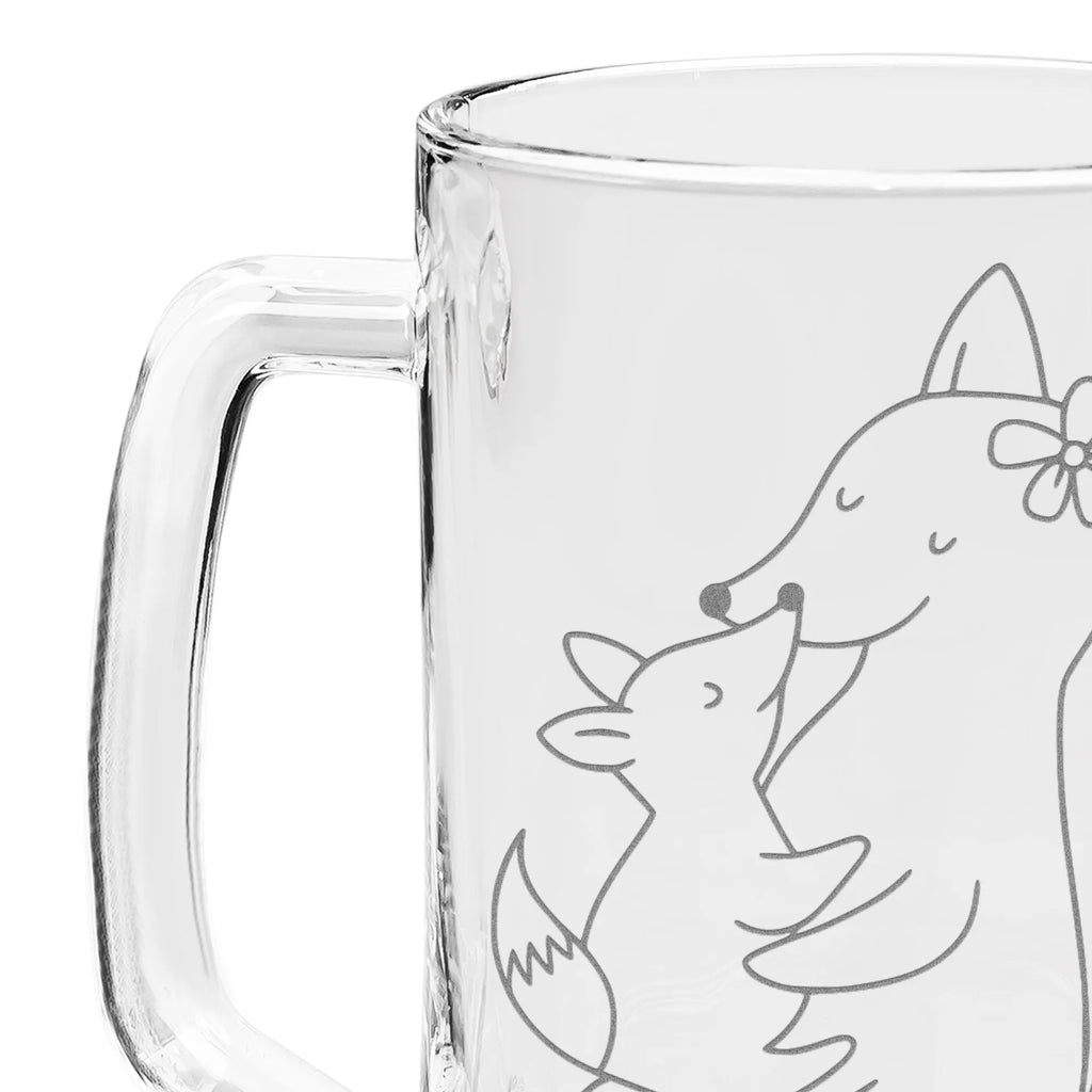 Engraved Beer Mug Fox mummy Family, Father's Day, Mother's Day, brother, sister, Mom, Dad, best daughter, mother, present, favourite daughter, daughter, mom